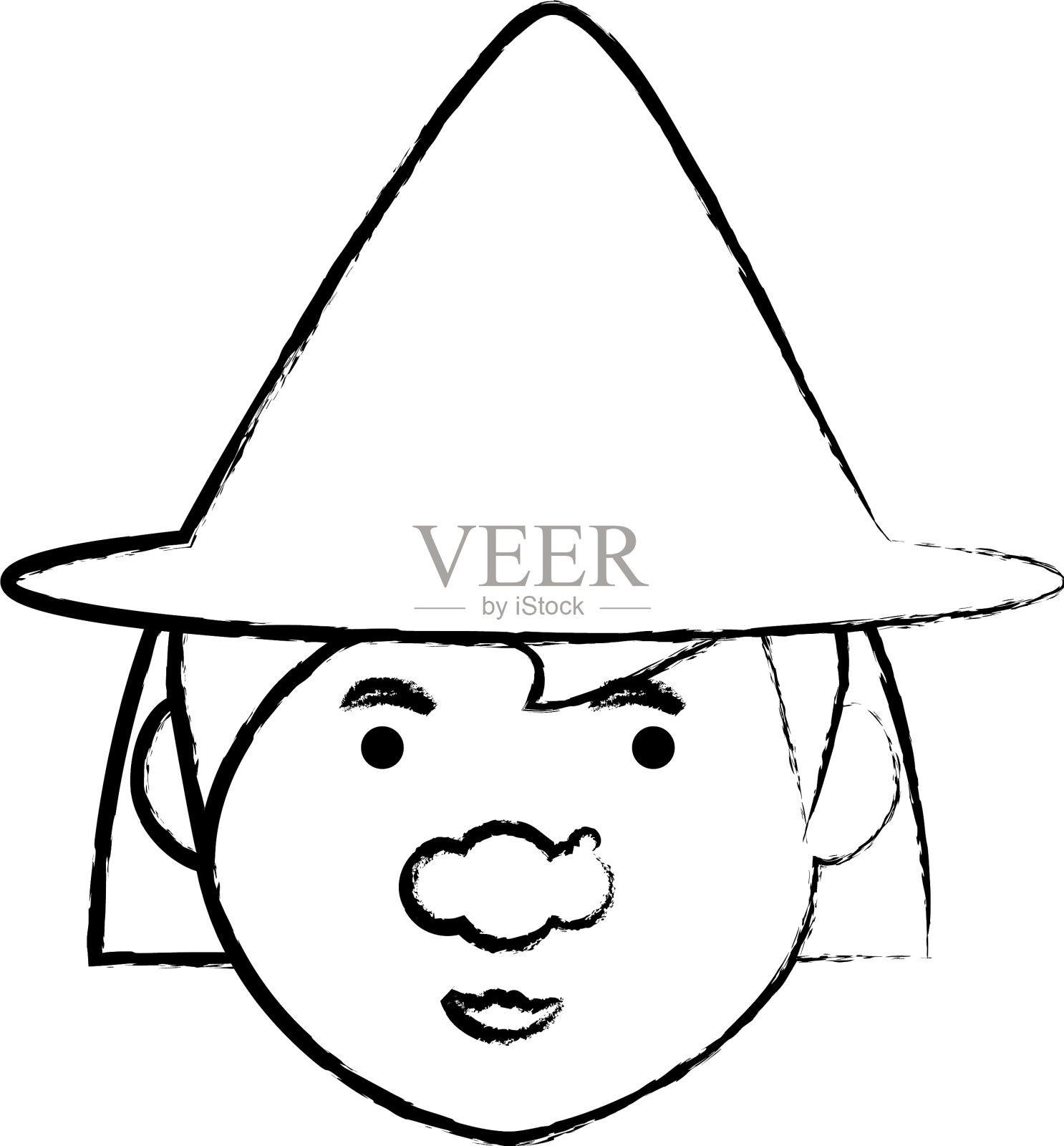 卡通女巫图标设计元素图片