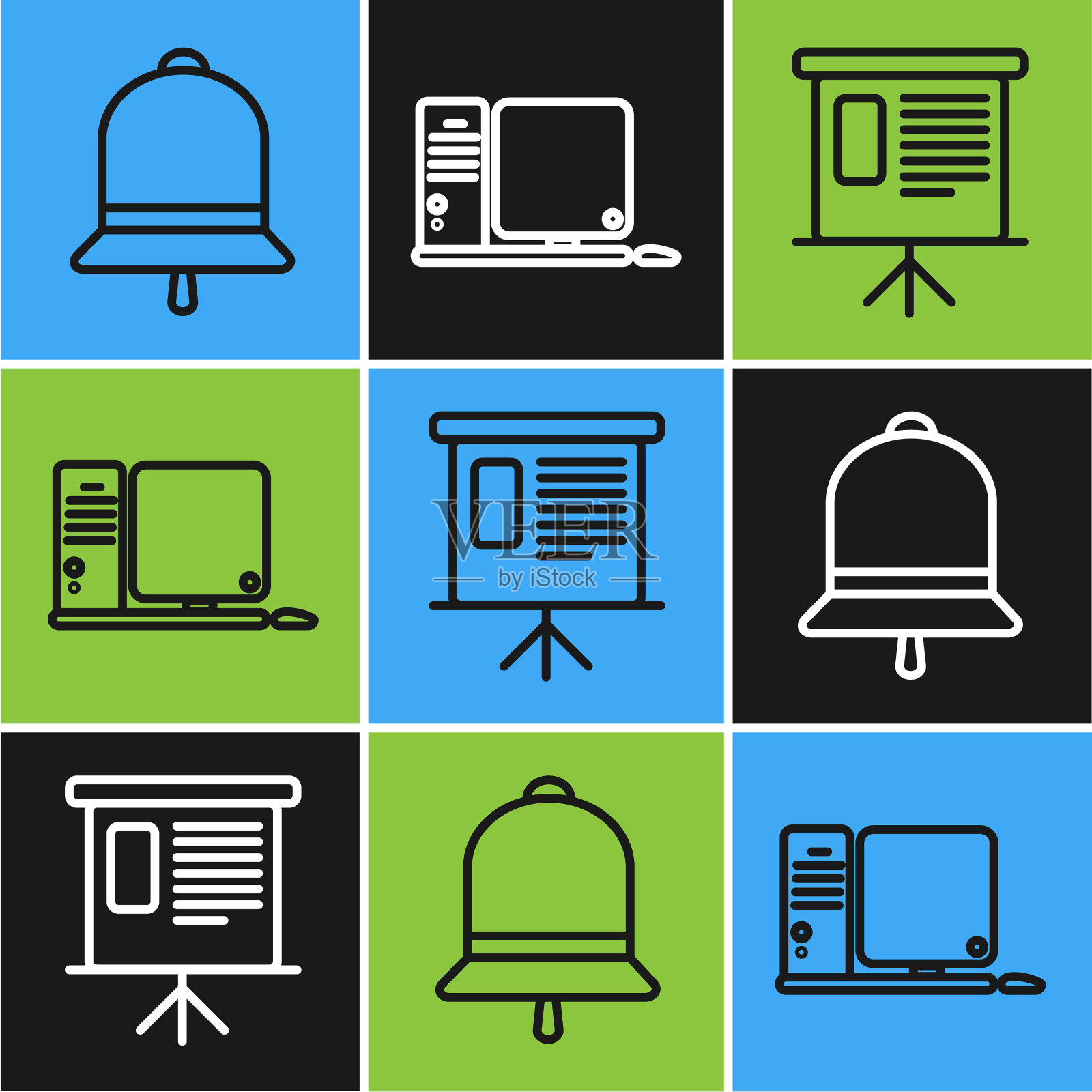 设行摇铃介绍财务图标素材