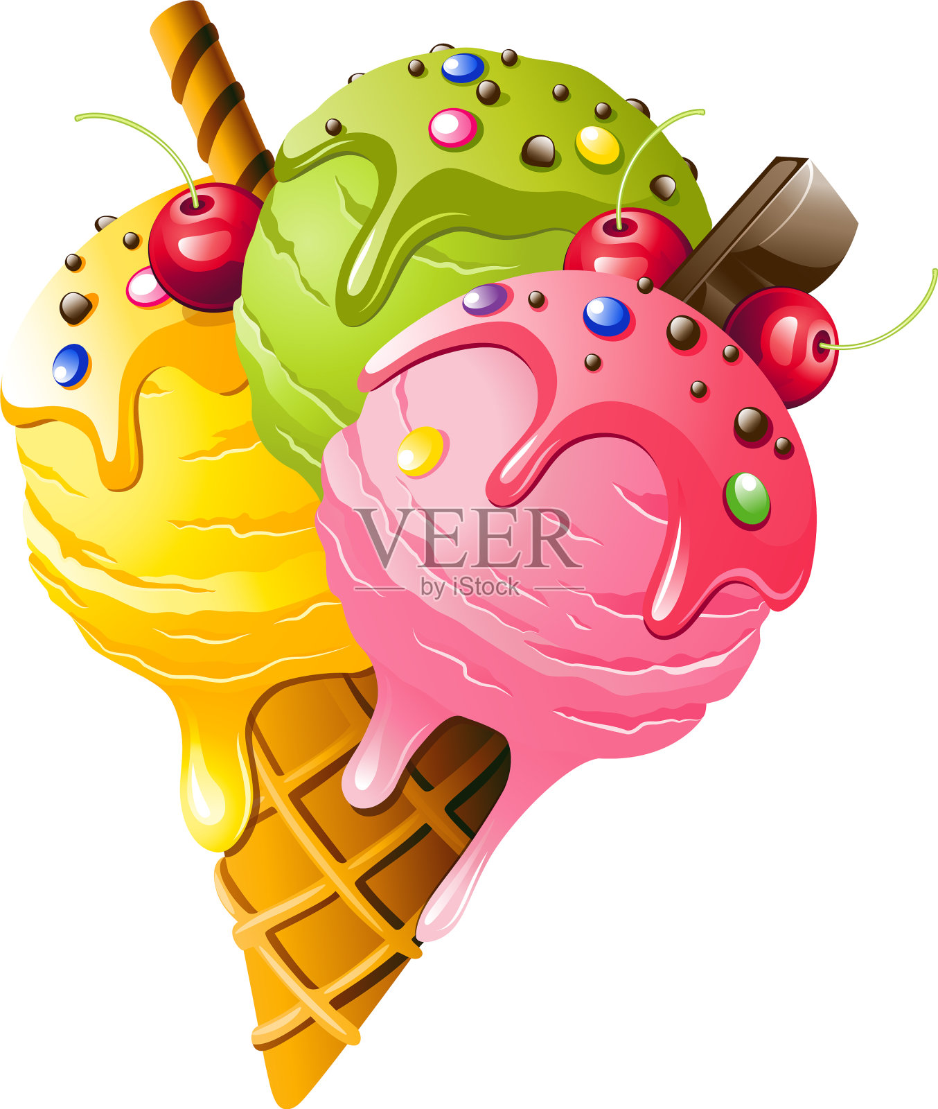 冰淇淋设计元素图片