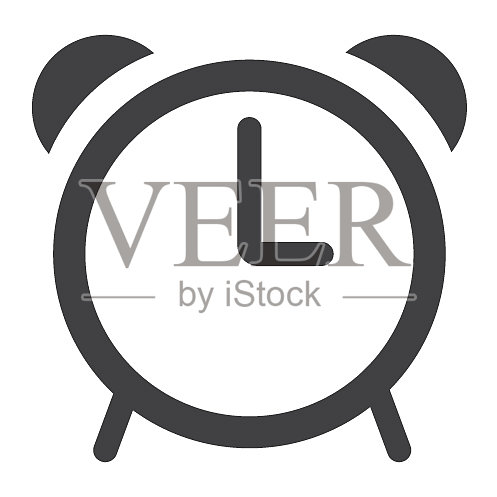 闹钟字形图标web和移动时钟标志图标素材