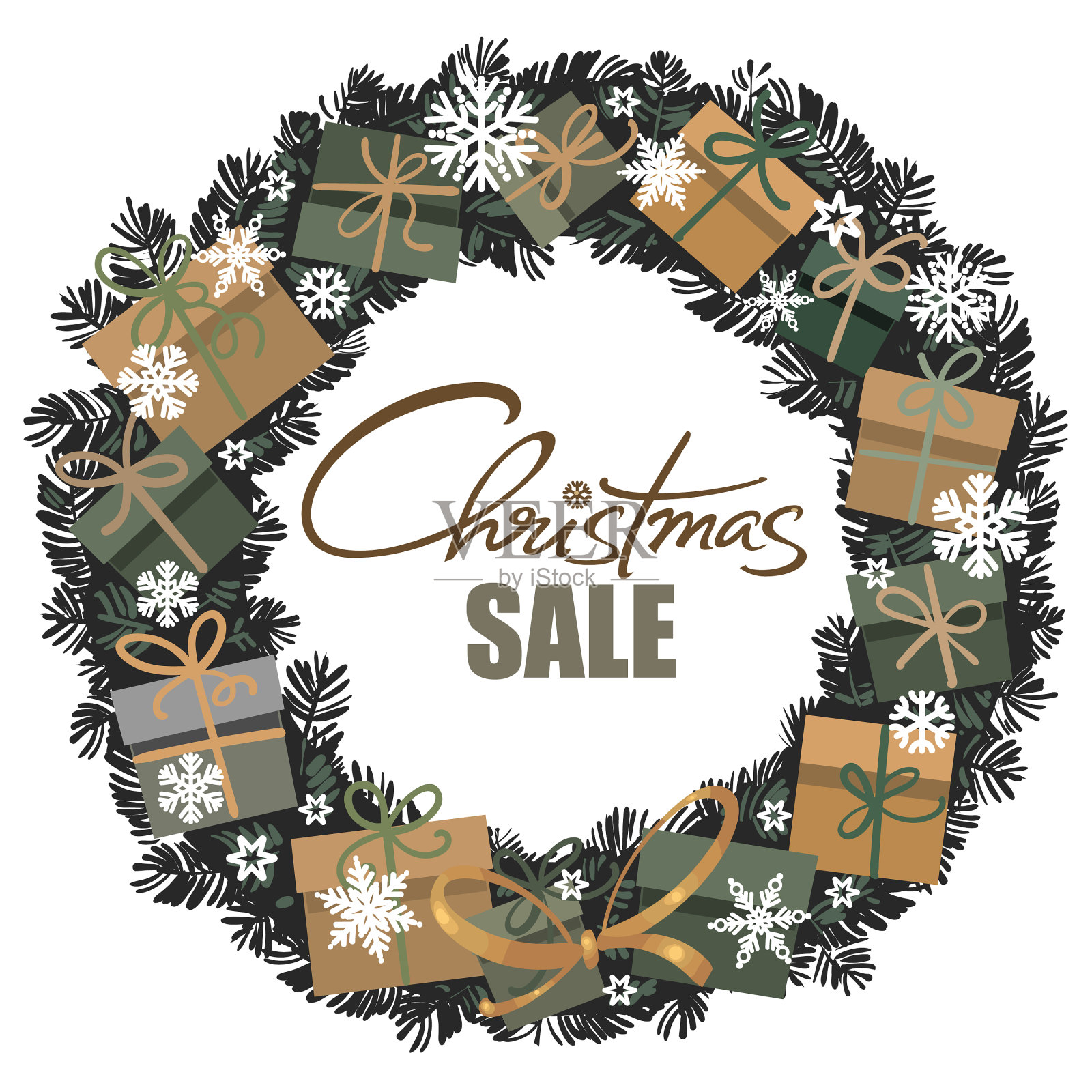 圣诞促销设计模板设计元素图片