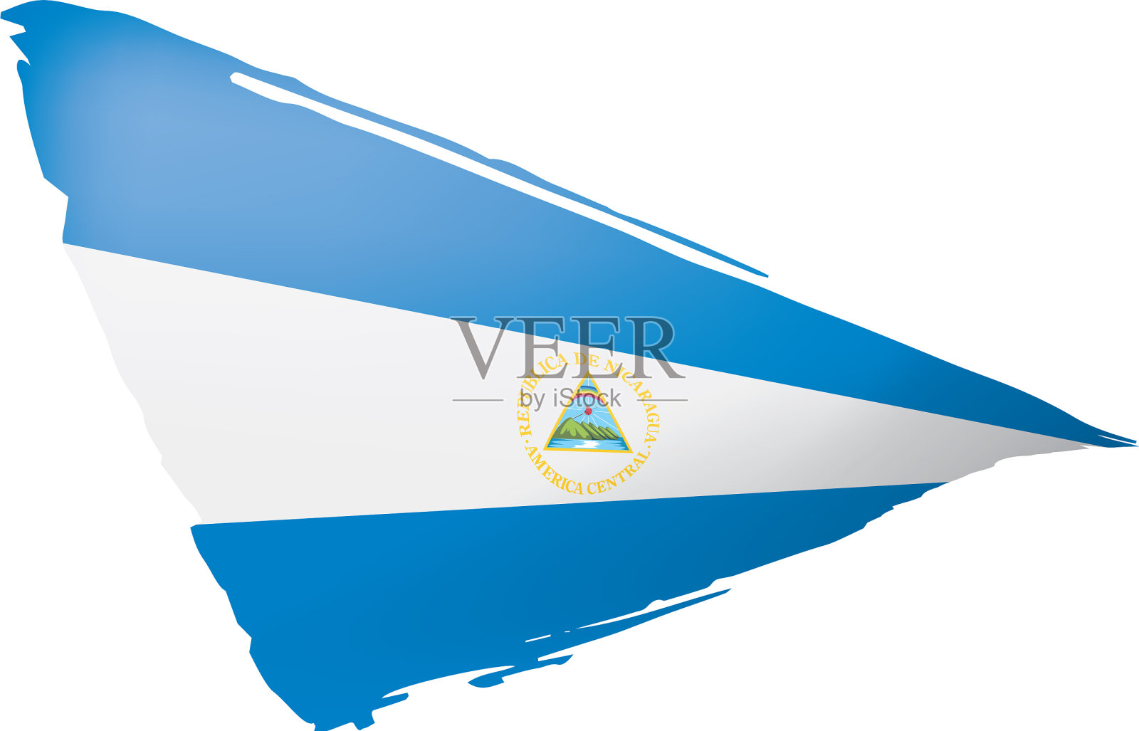 尼加拉瓜国旗上的白色设计元素图片