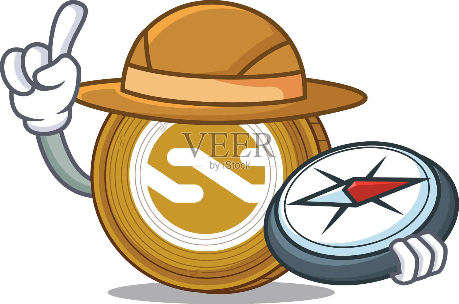 探索者NXT硬币吉祥物卡通设计元素图片