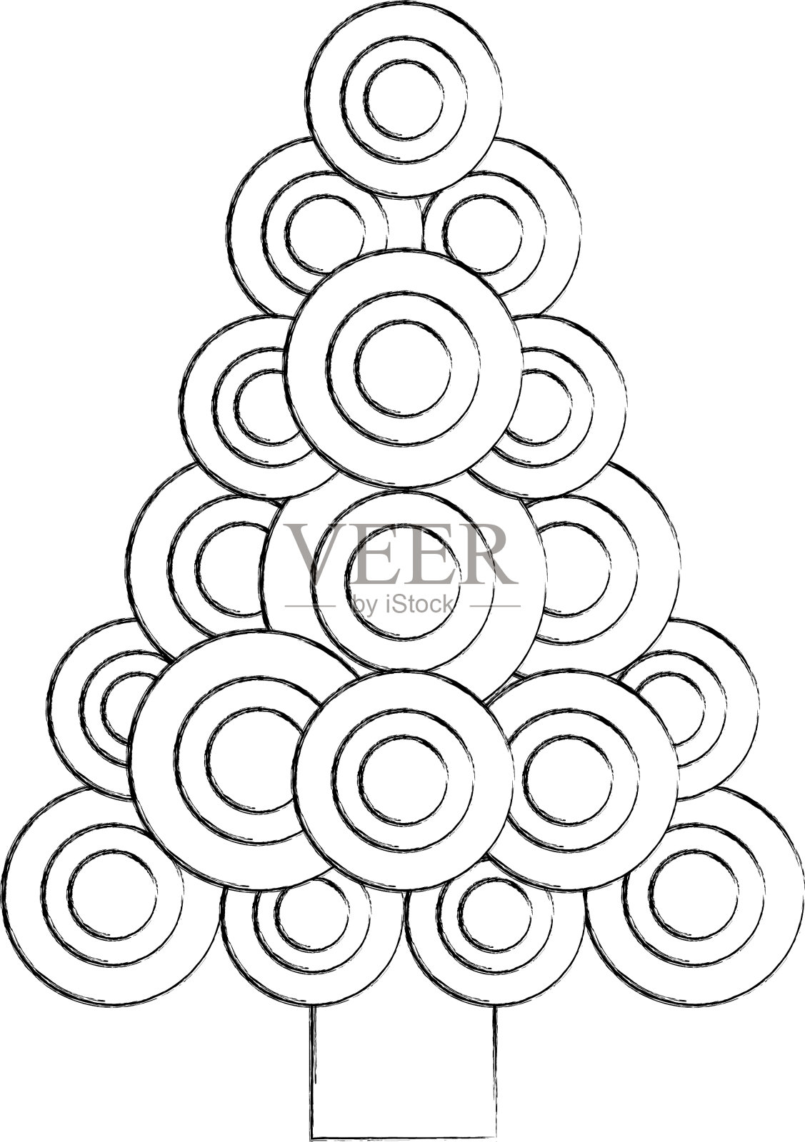 圣诞树装饰装饰抽象形象设计元素图片