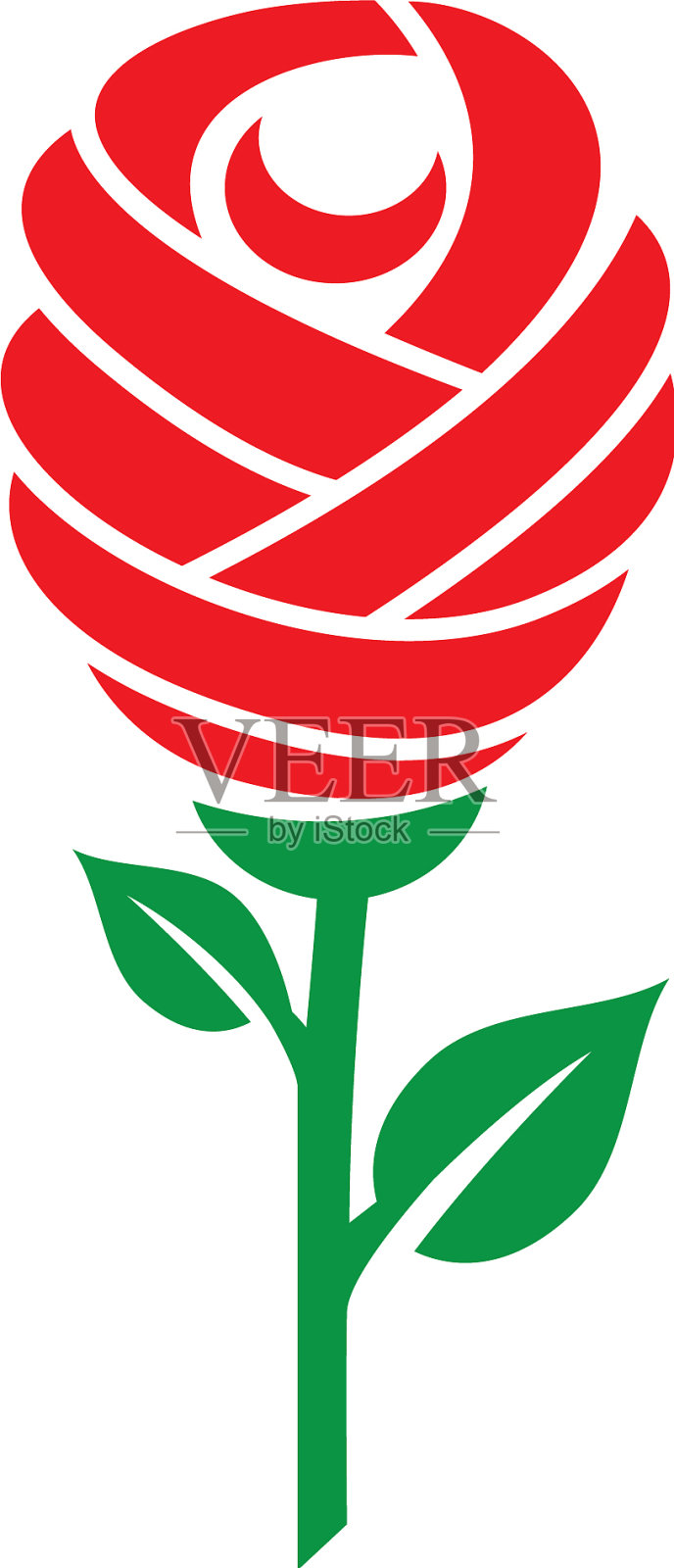 玫瑰花标志模板设计元素图片