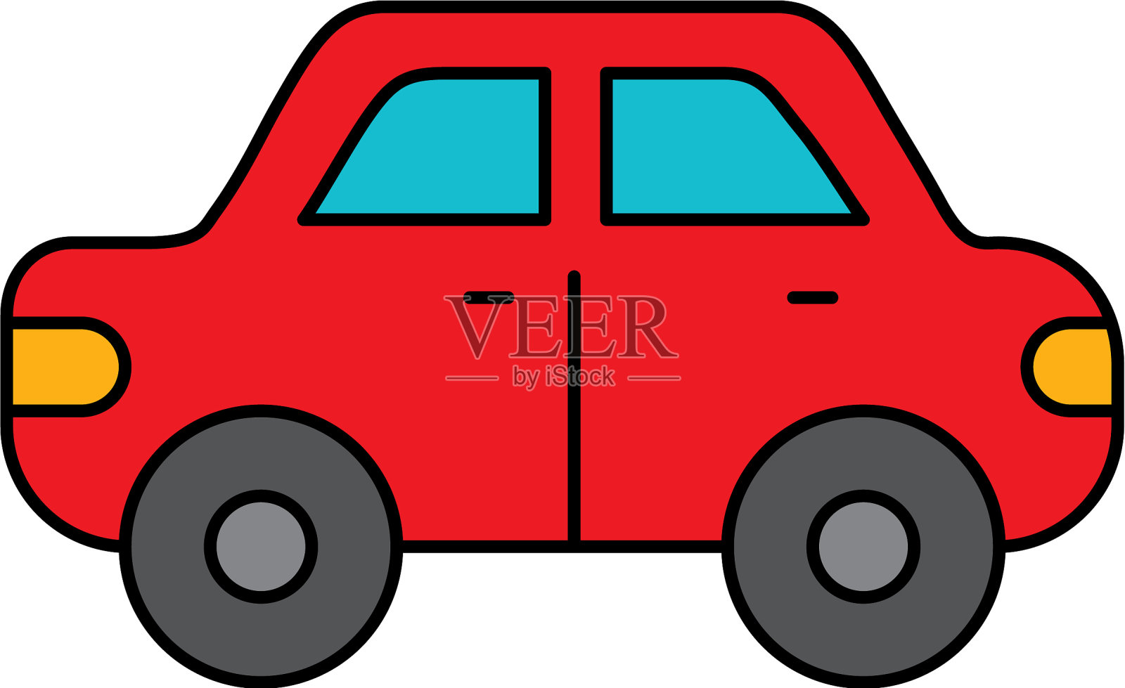 汽车侧视图汽车图标素材