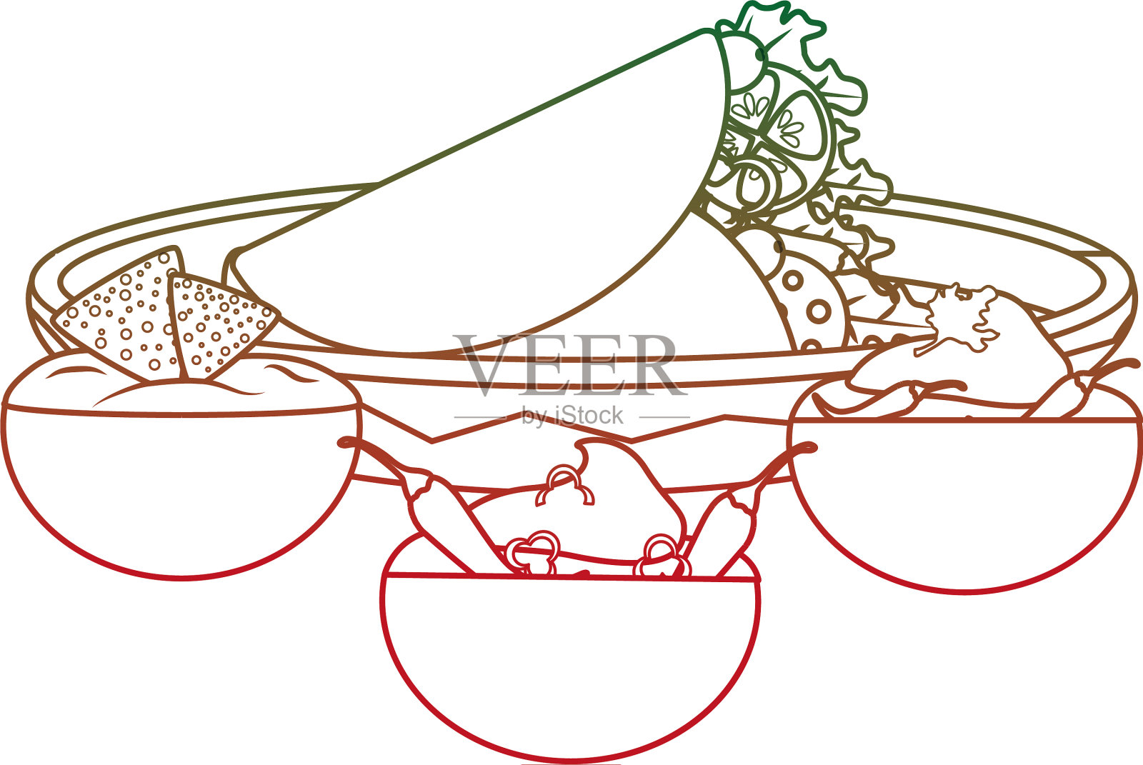 孤立的玉米煎饼设计设计元素图片
