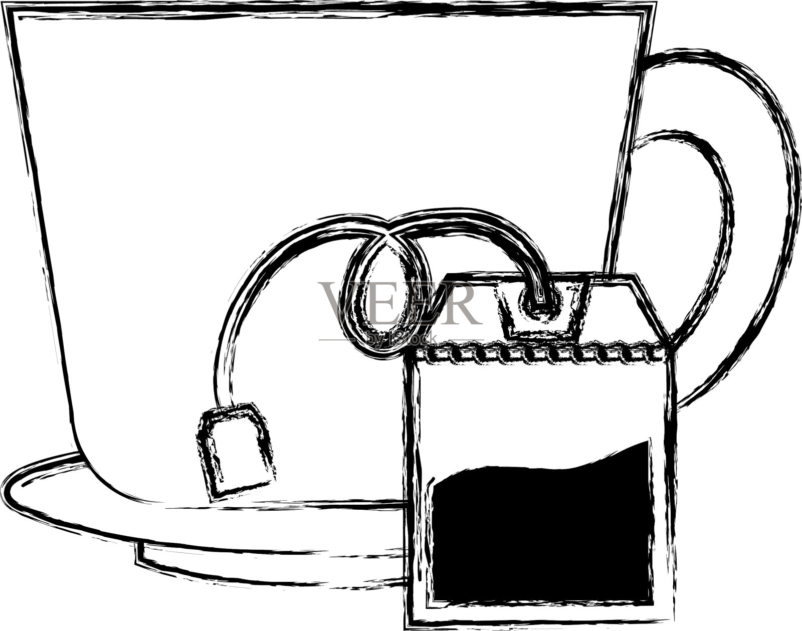 自然的茶杯设计元素图片