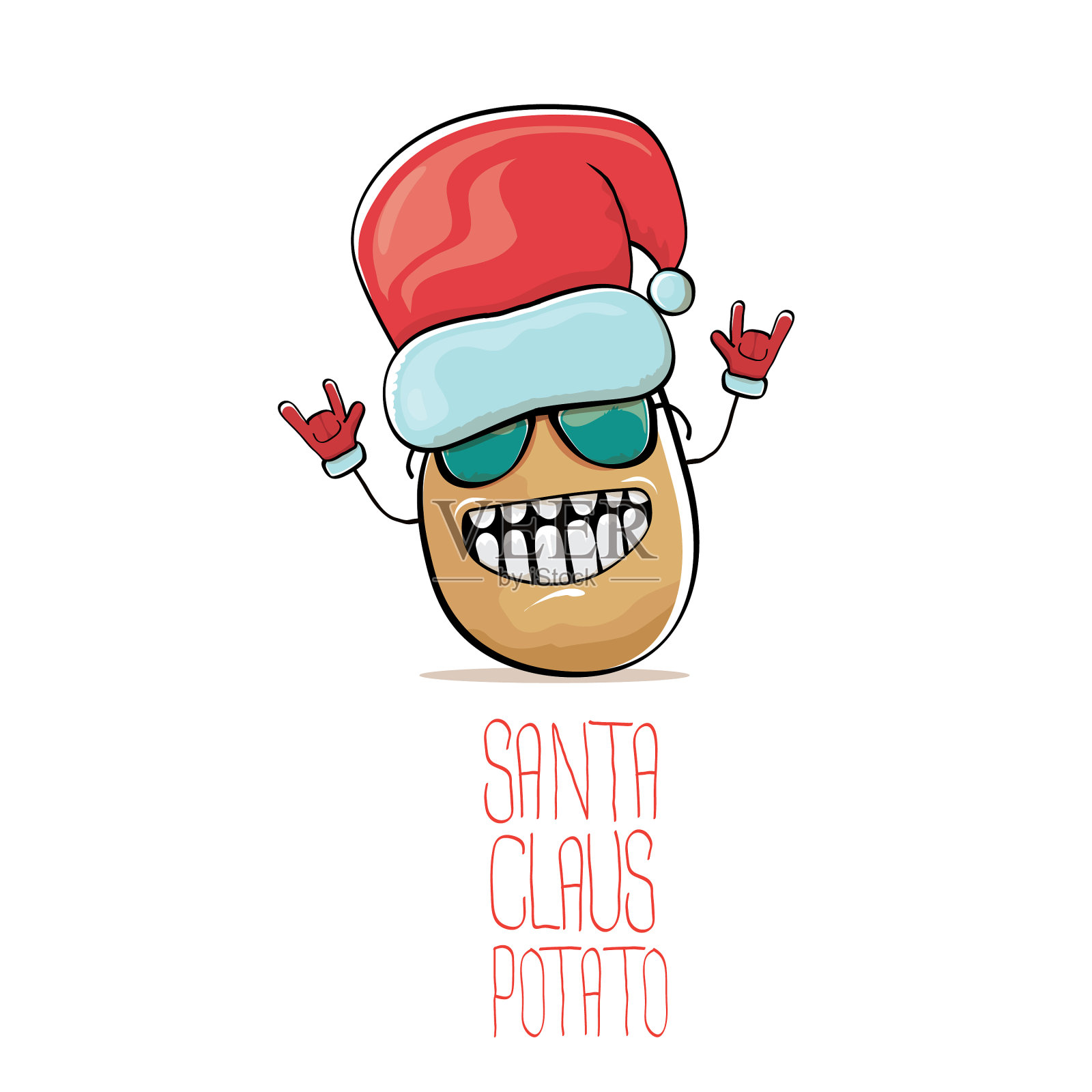 时髦的漫画卡通可爱的棕色微笑设计元素图片