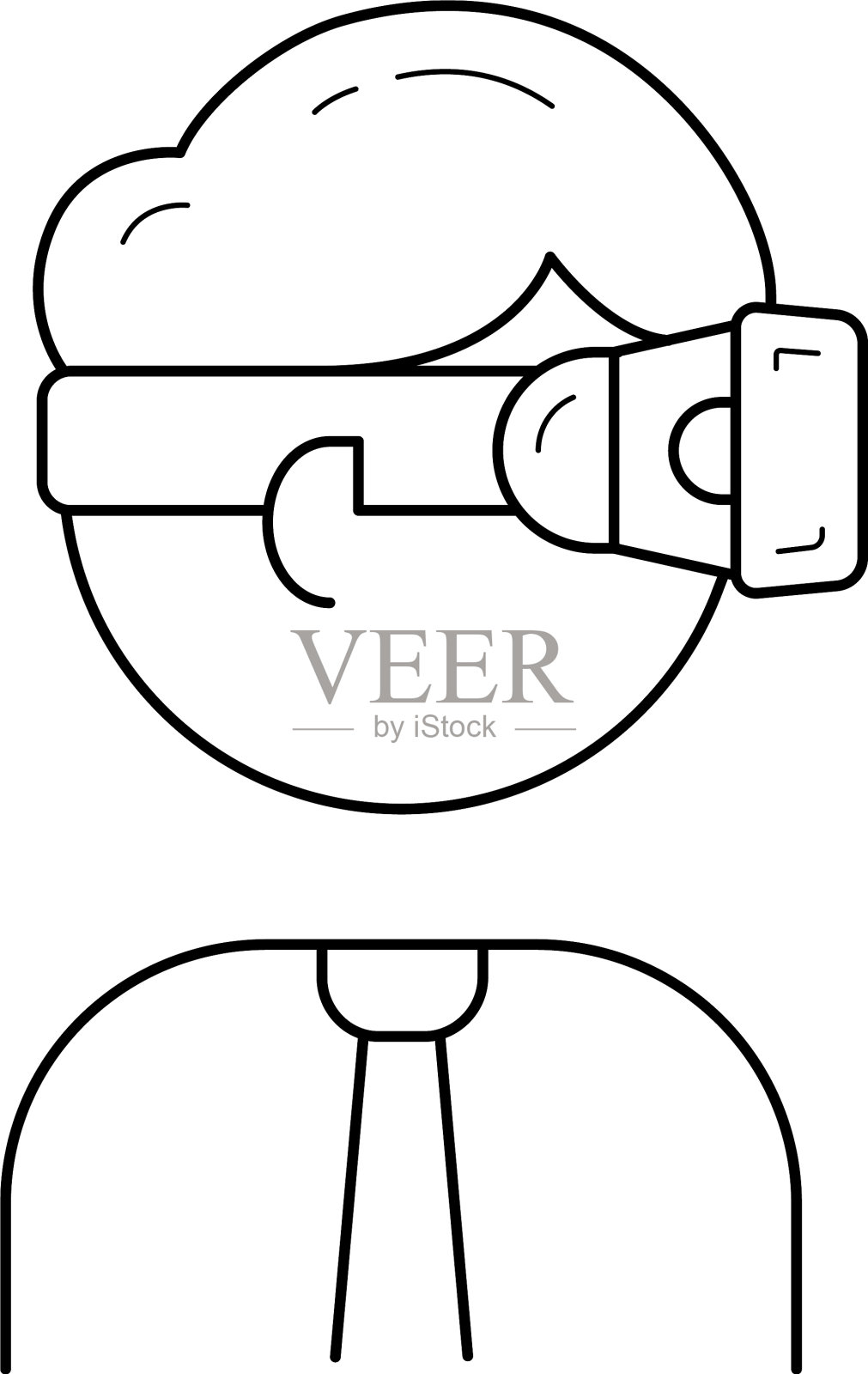 增强现实眼镜产品线图标设计元素图片
