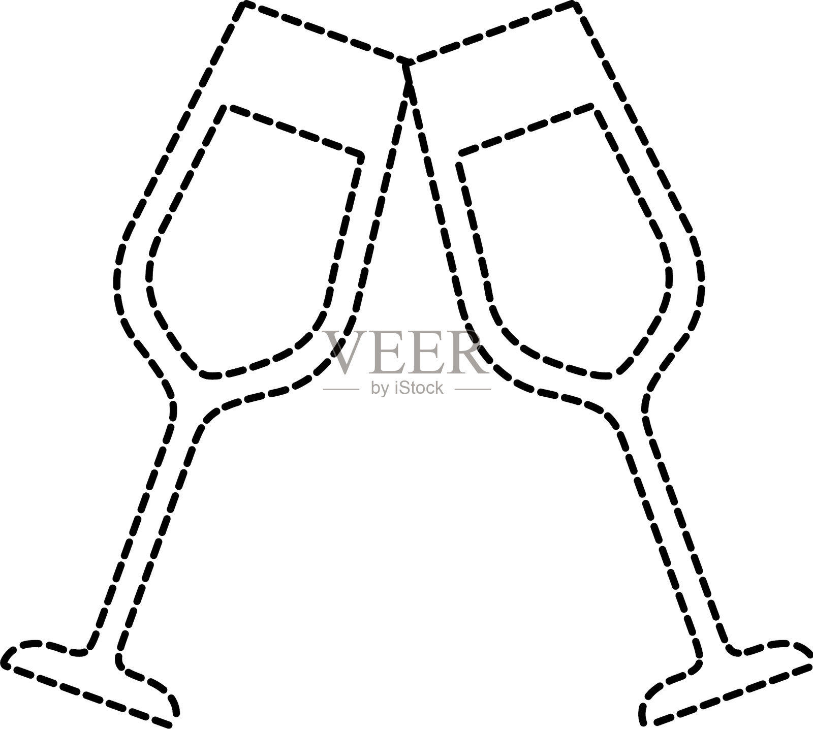 一对香槟酒杯干杯庆祝设计元素图片