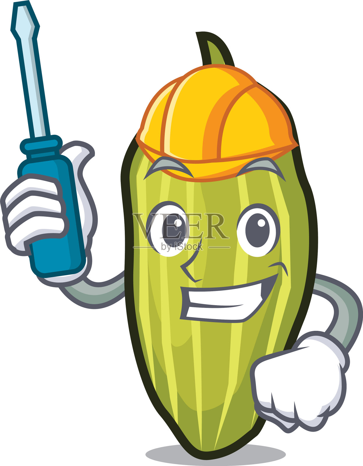 汽车小豆蔻吉祥物卡通风格设计元素图片