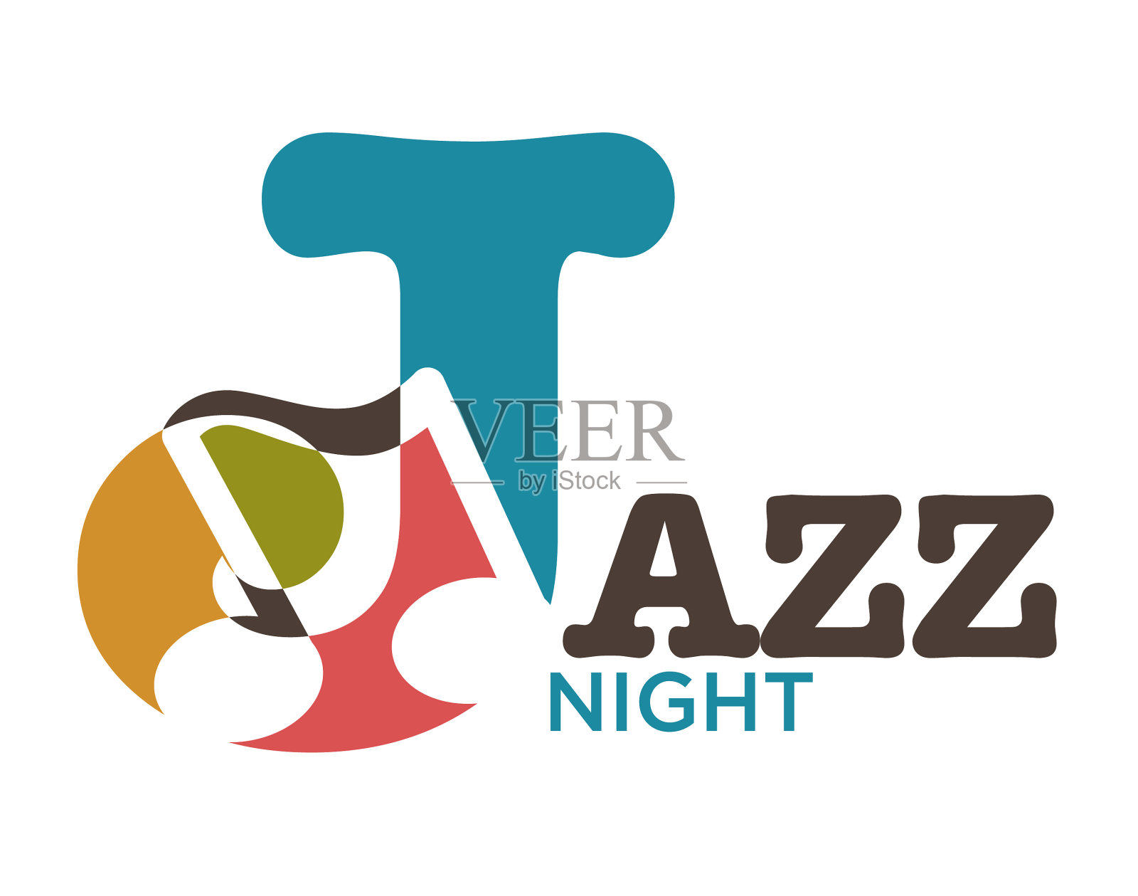 爵士夜音乐艺术海报设计元素图片