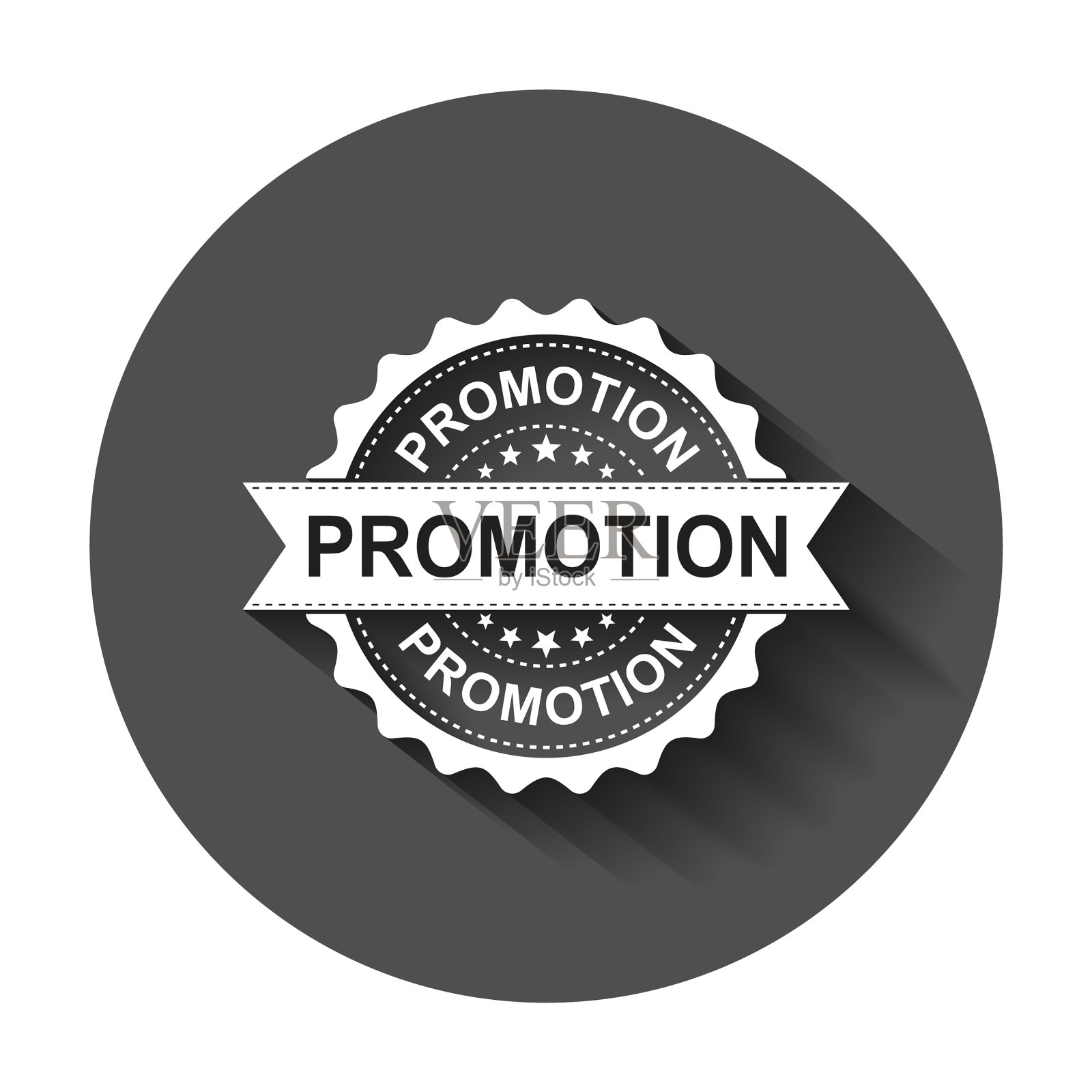 推广垃圾橡皮图章与长影子设计元素图片