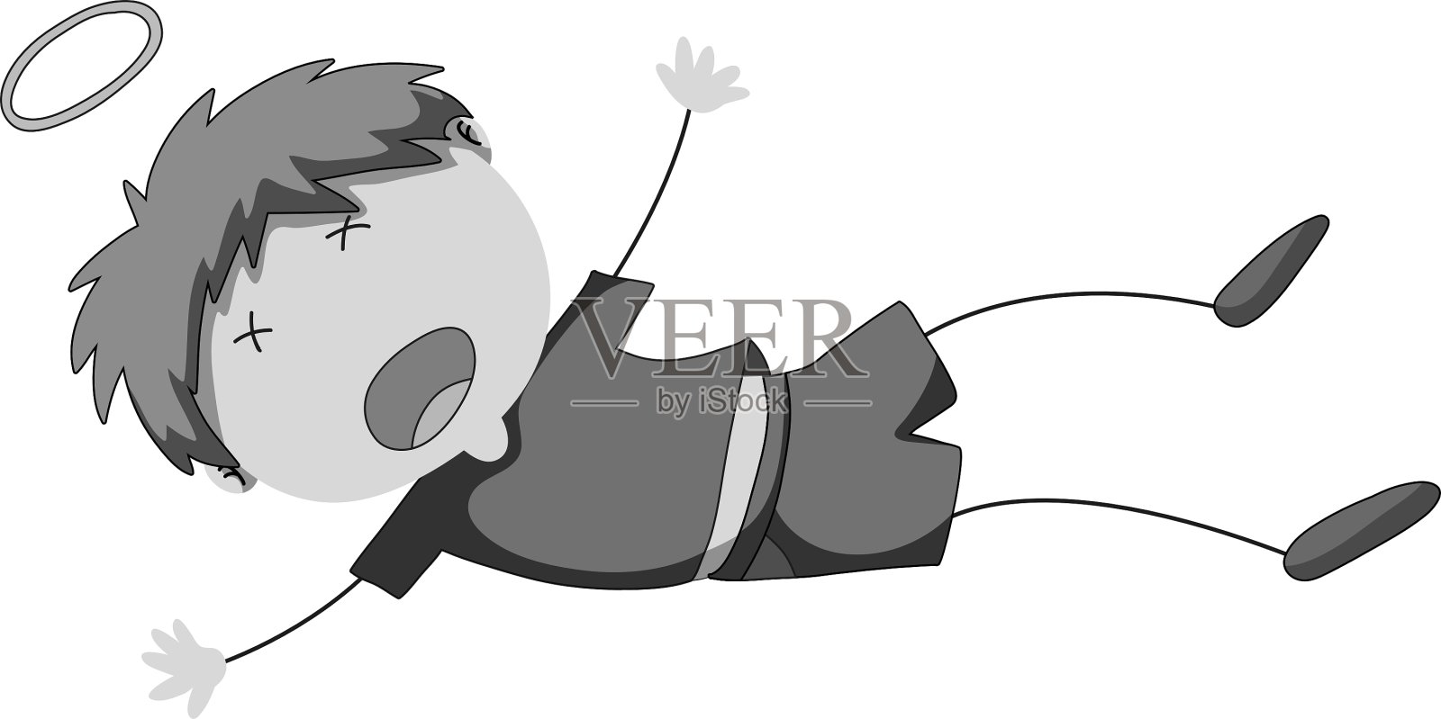 小男孩摔倒了设计元素图片