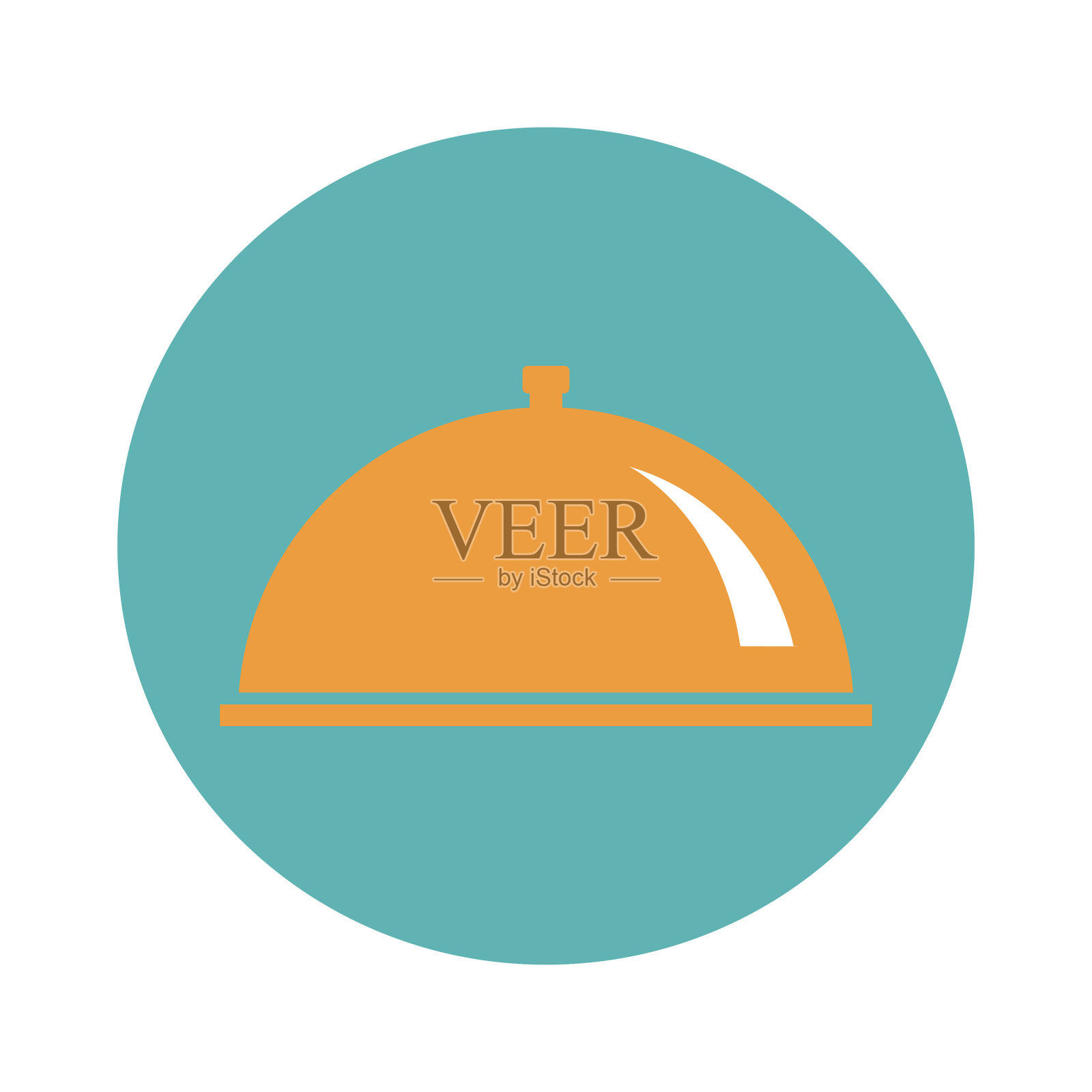 食品覆盖平面图标图标素材