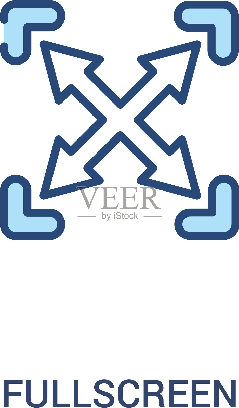 全屏概念2彩色图标简单线条图标素材