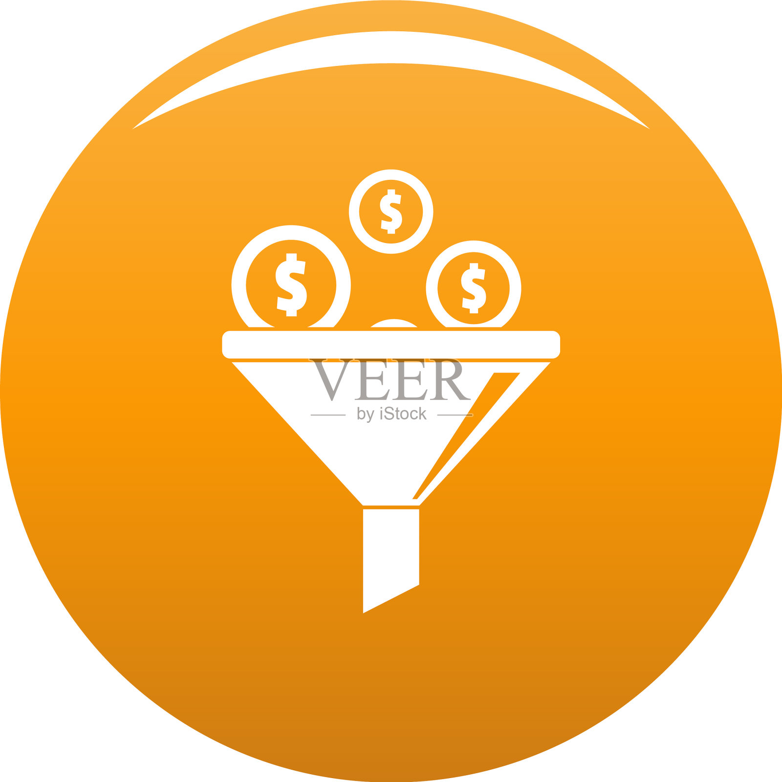 投资图标橙色设计元素图片