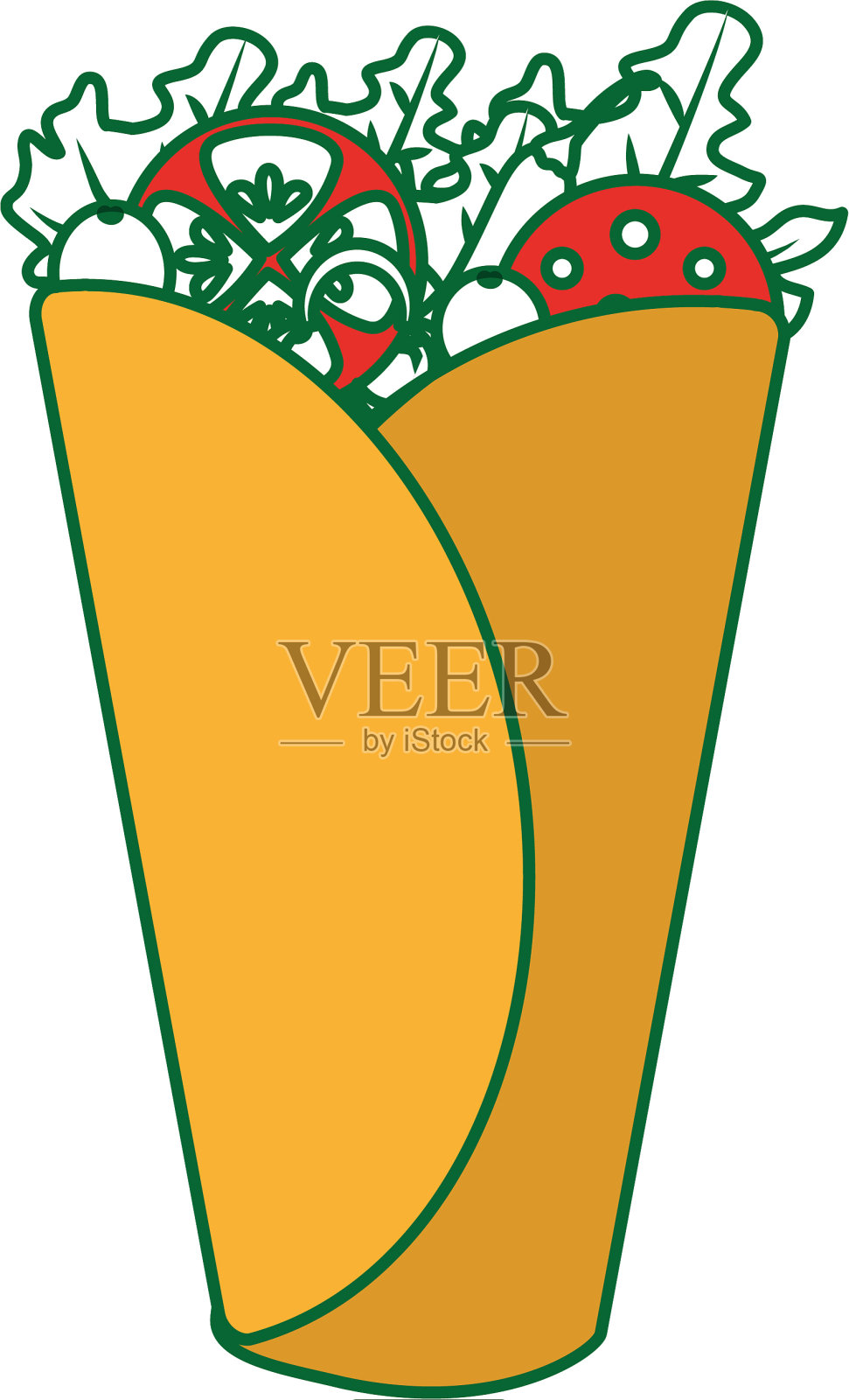 孤立的玉米煎饼设计设计元素图片