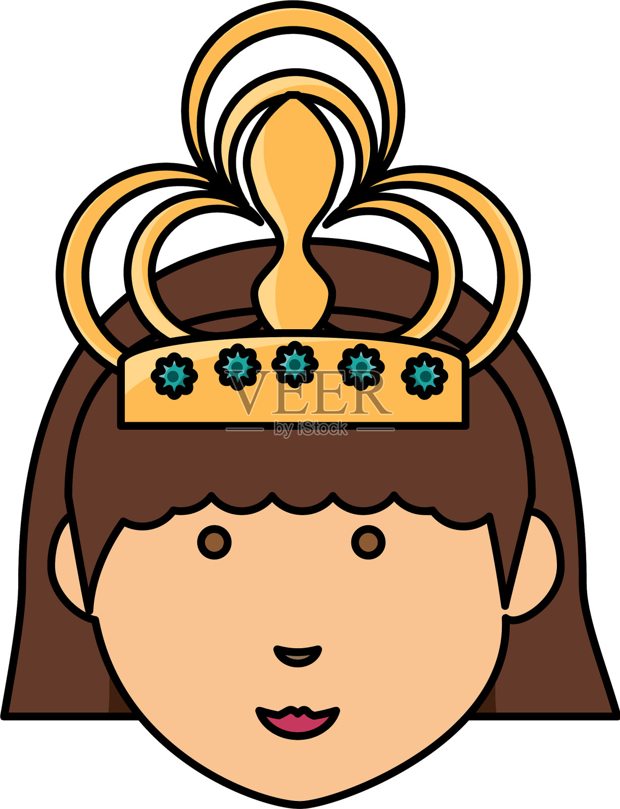 卡通公主图标设计元素图片