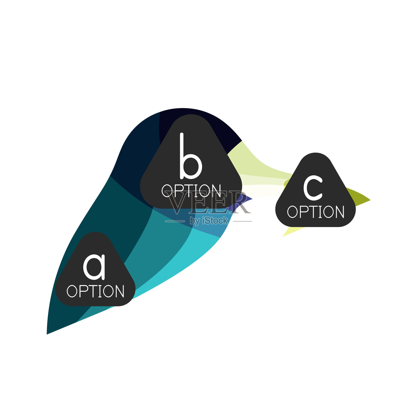 抽象彩色几何选项信息图设计元素图片