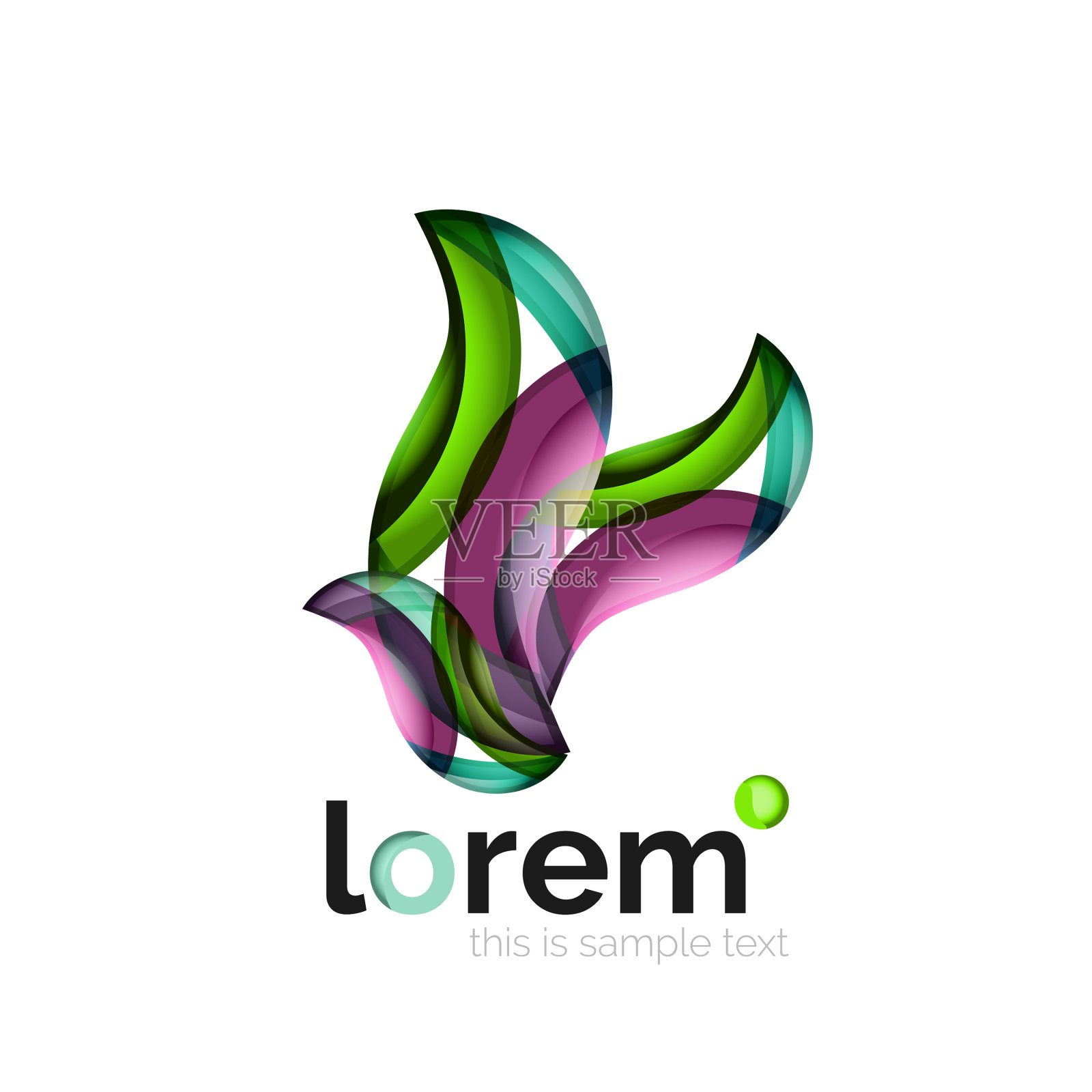 几何抽象业务图标模板平滑设计元素图片