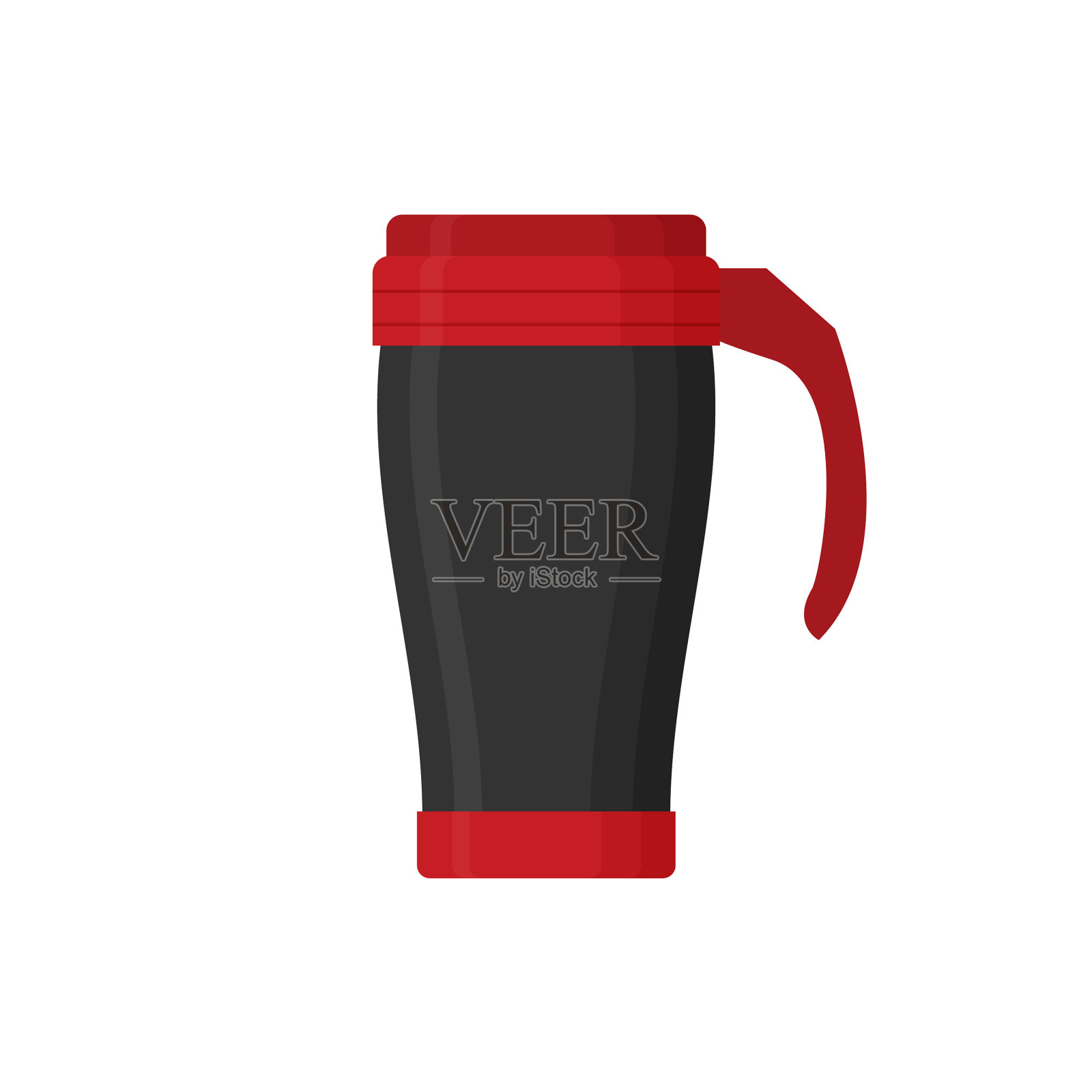 现代热杯旅行杯热水瓶隔离图标素材