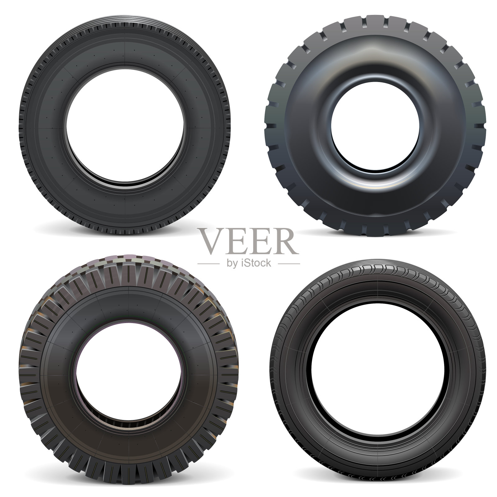 橡胶轮胎设计元素图片