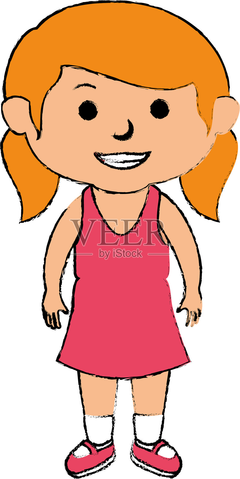可爱的小女孩角色设计元素图片