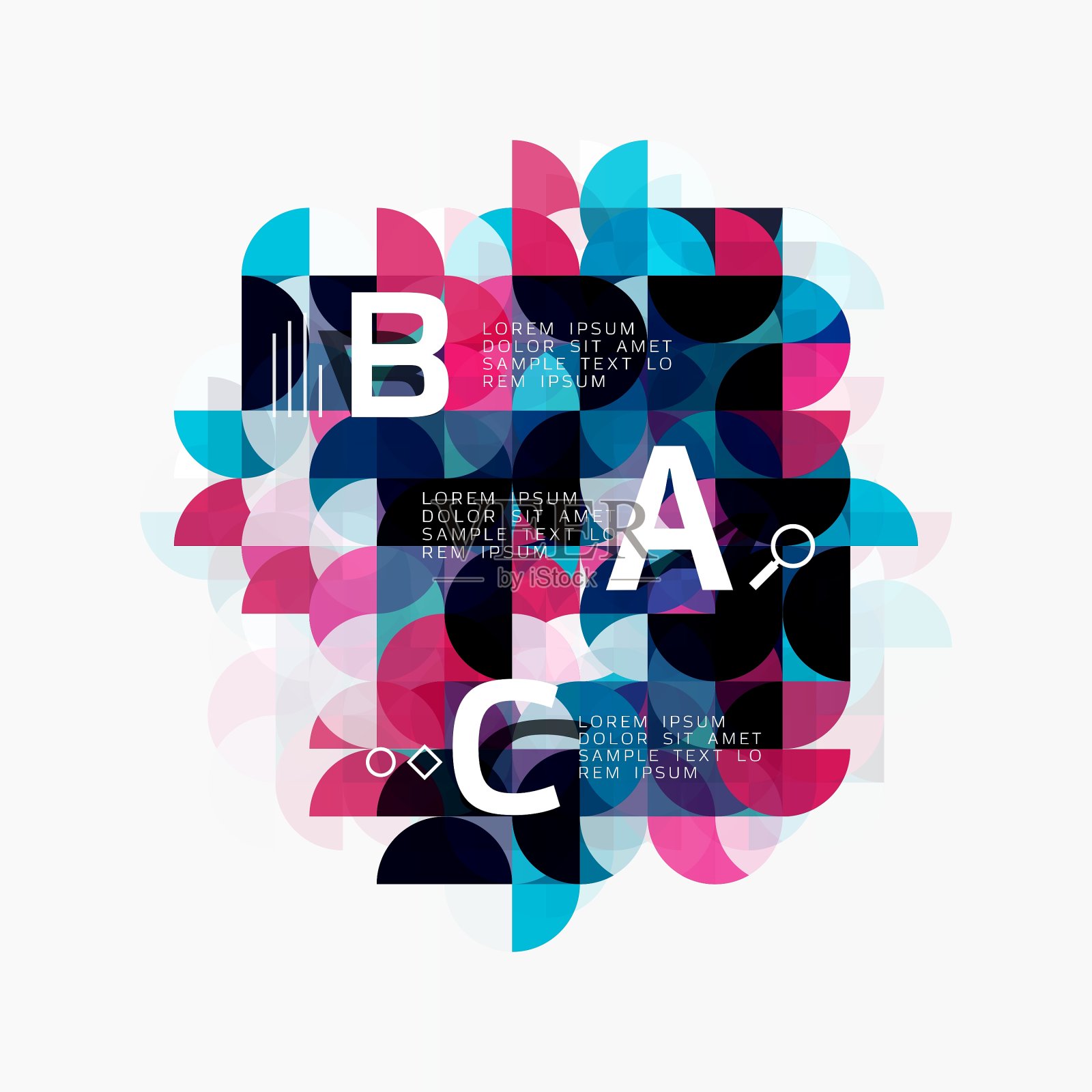 抽象圆的几何构成孤立上插画图片素材