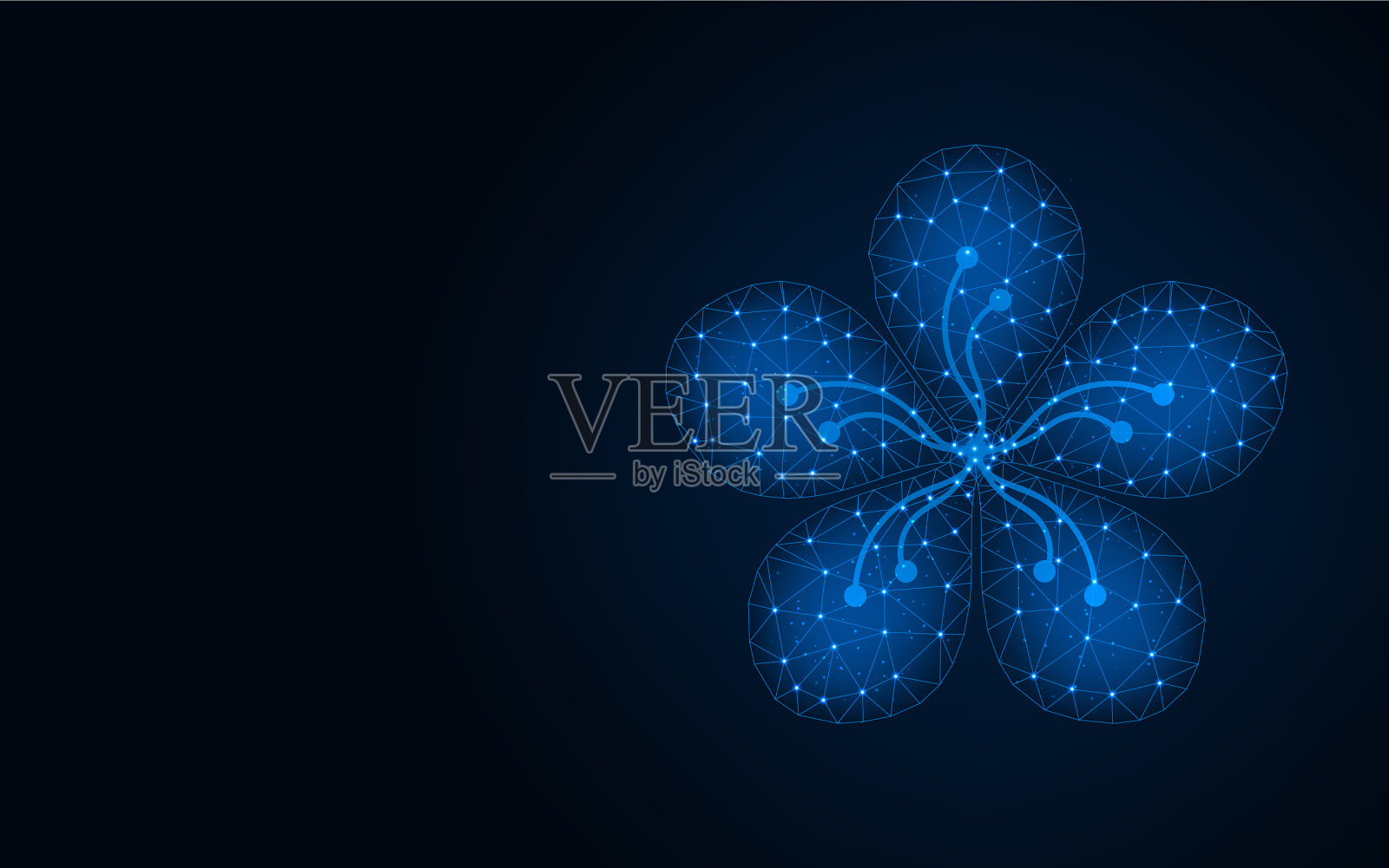 花低聚设计花线框网插画图片素材