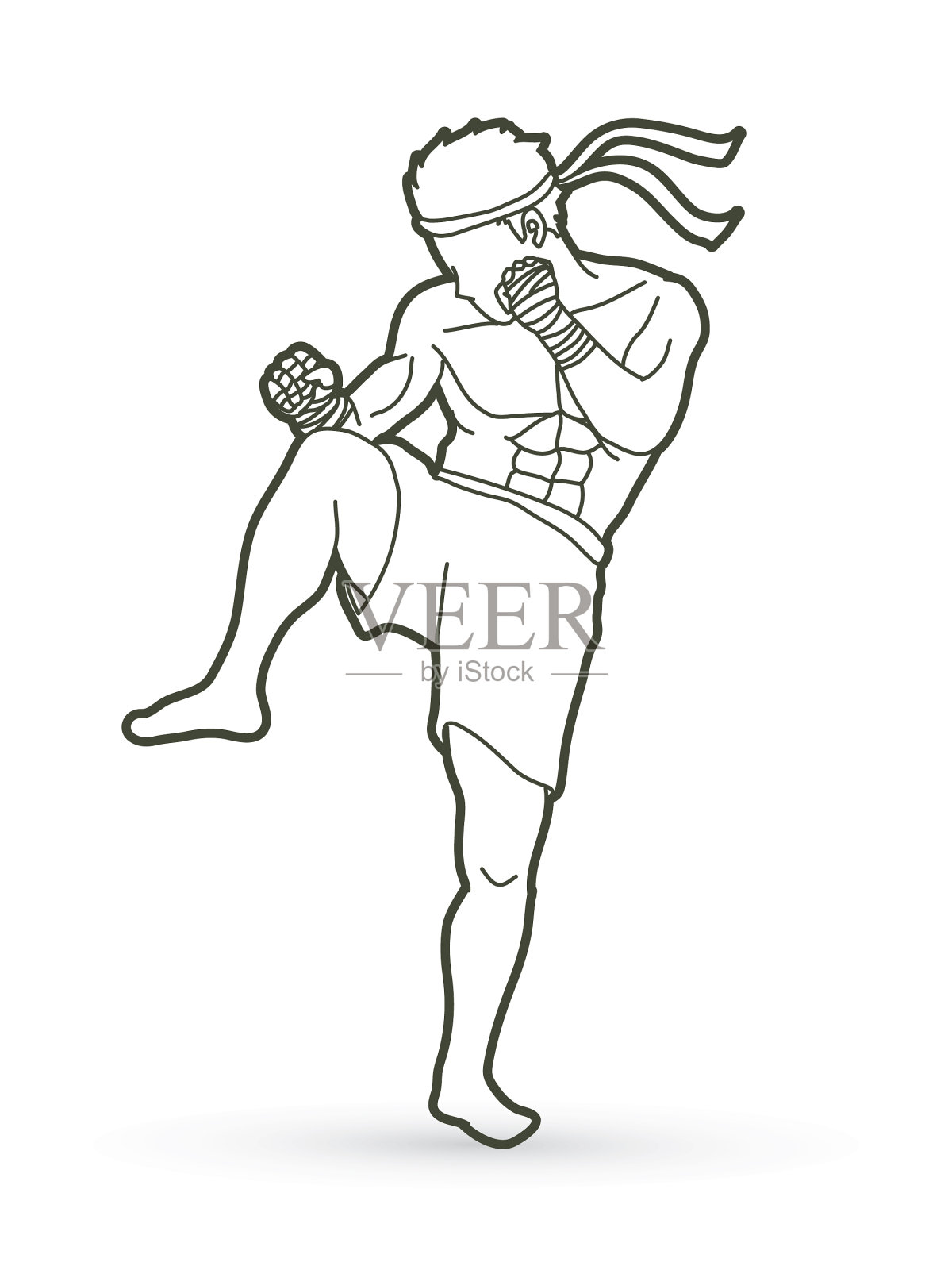 泰拳泰拳动作设计元素图片