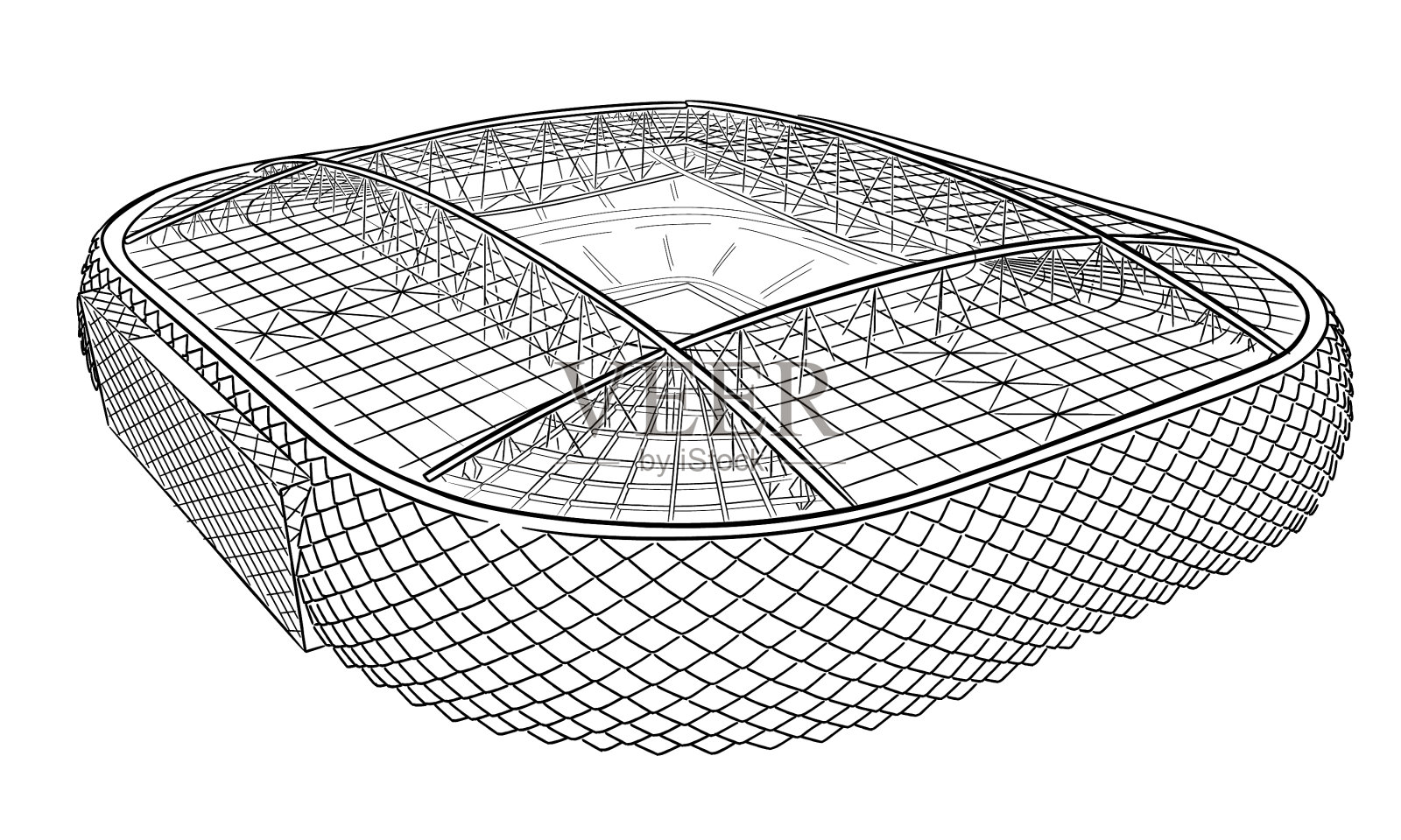 莫斯科新体育场的草图设计元素图片