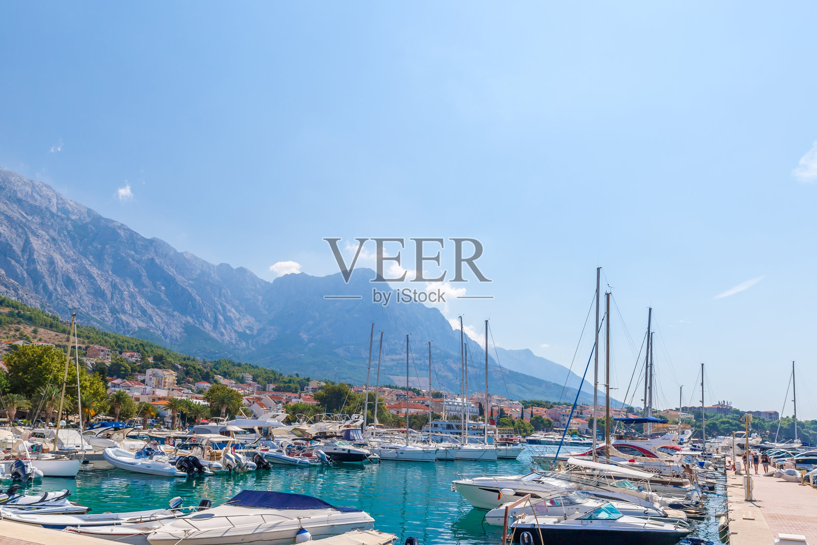 夏天的马卡斯卡里维埃拉，克罗地亚照片摄影图片