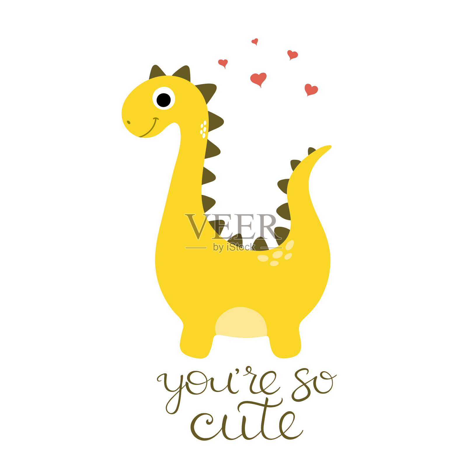 可爱的恐龙设计元素图片