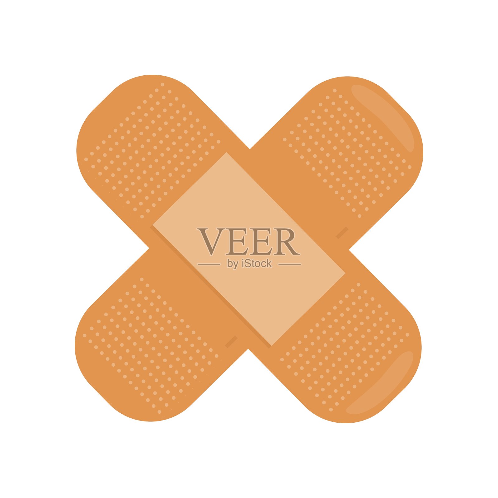 交叉医用石膏隔离胶粘绷带设计元素图片