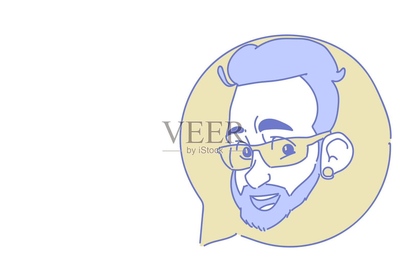 男头像聊天泡泡头像男头像设计元素图片