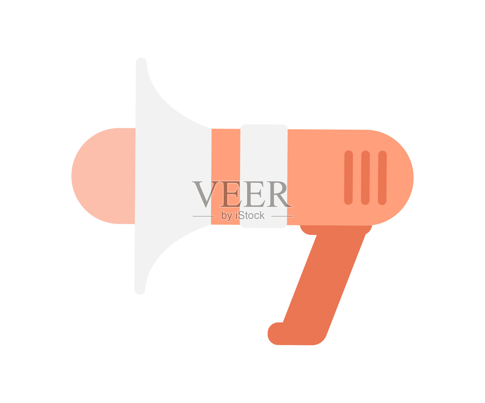 扩音器的平面图标设计元素图片