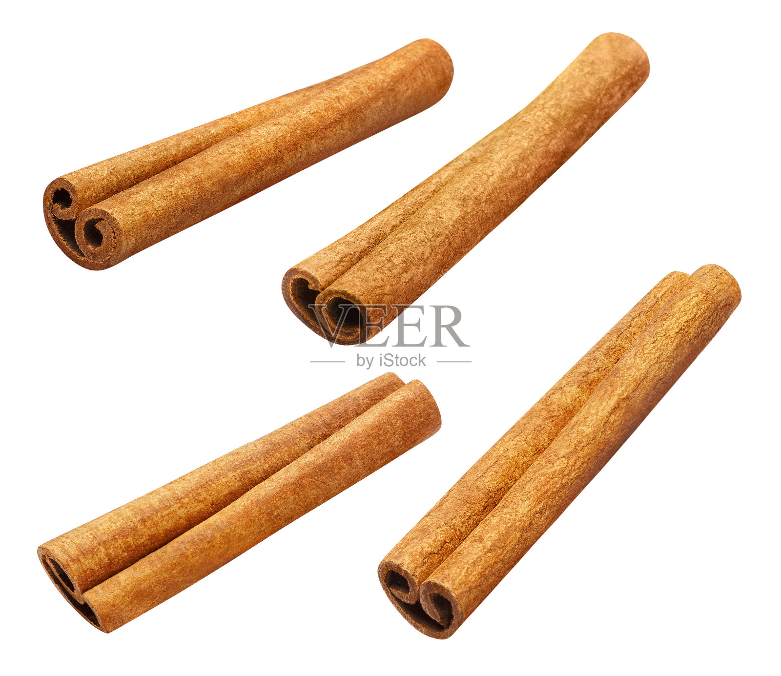 一套肉桂棒在白色照片摄影图片