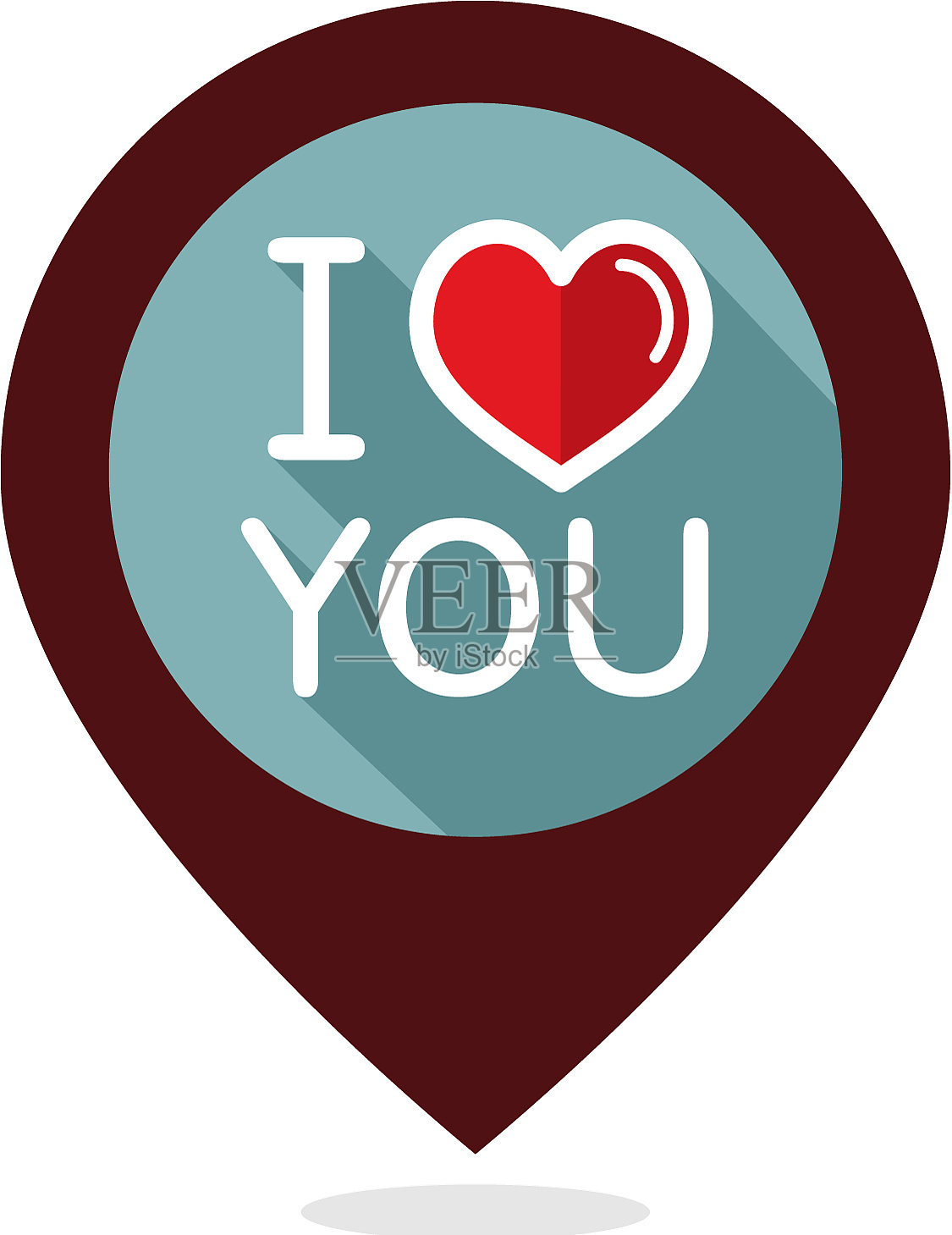 字母我爱你pin地图图标设计元素图片