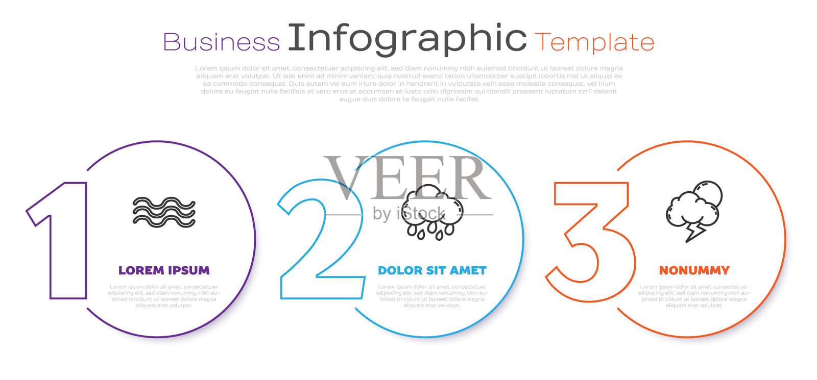 设线浪云雨雨插画图片素材