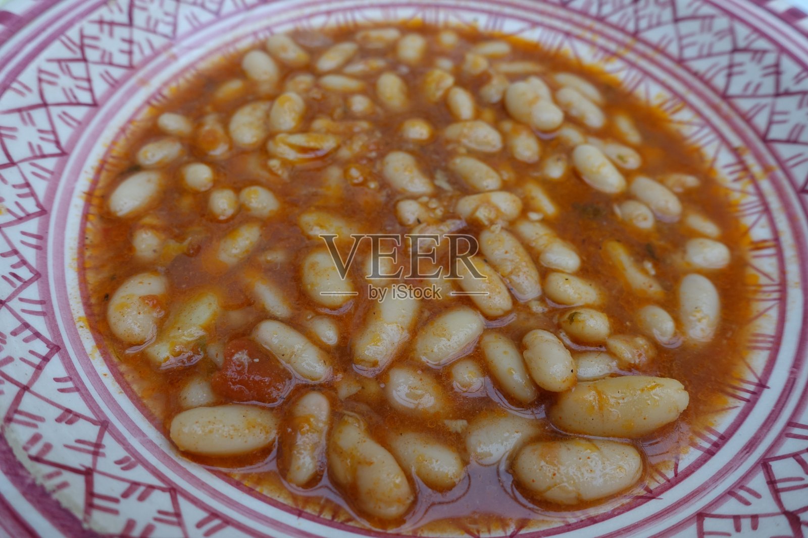 煮豆菜肉炖地中海菜肴照片摄影图片