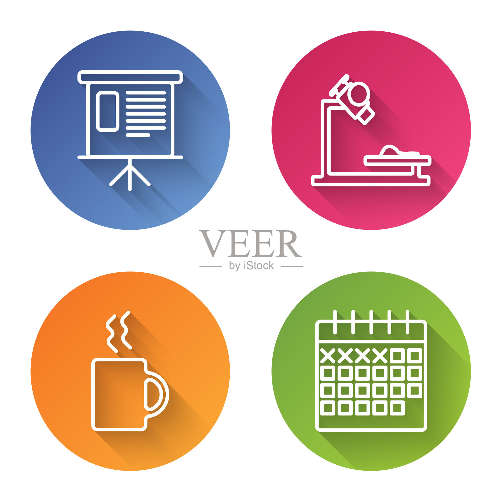 用图表设置线表示财务板图标素材