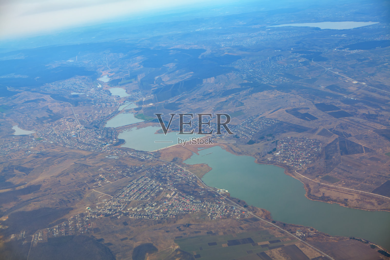 湖泊鸟瞰图照片摄影图片