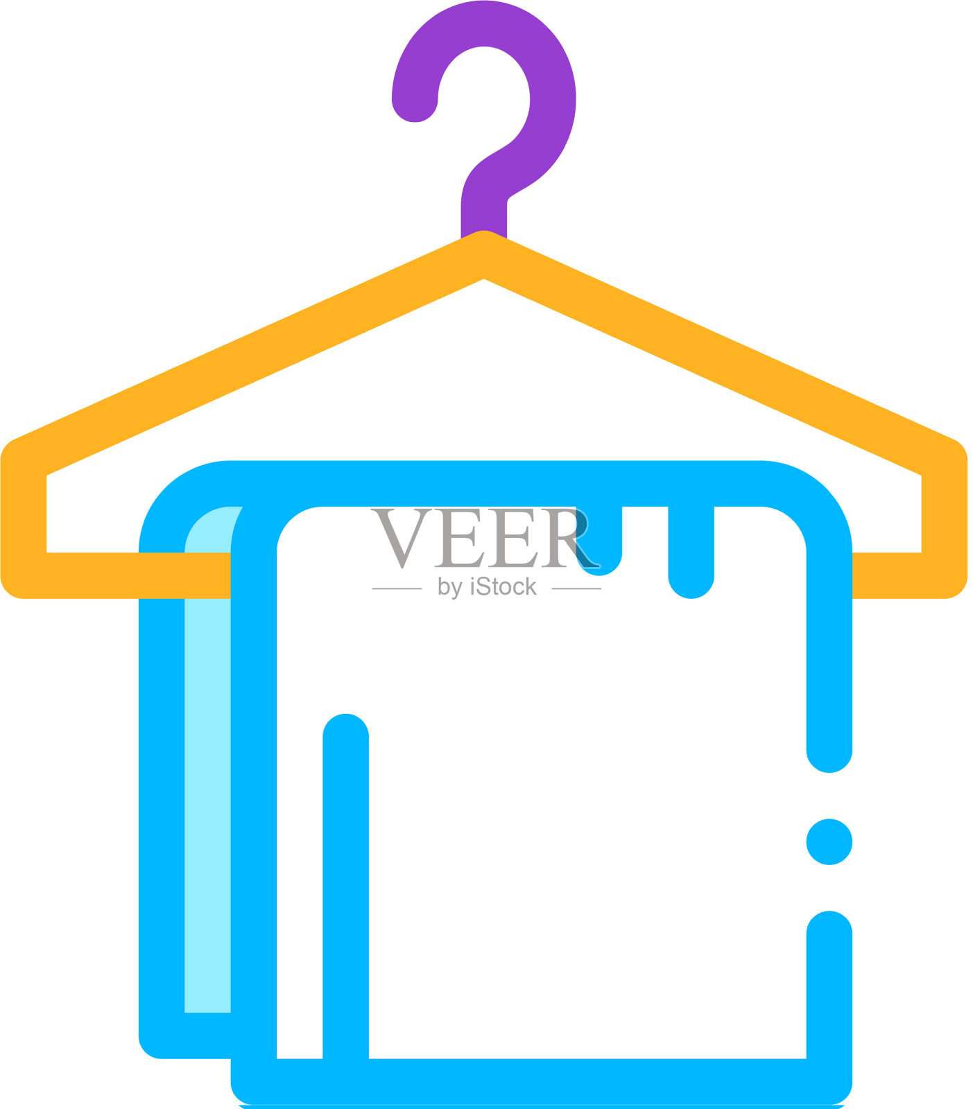 衣服在衣架上细线标志图标设计元素图片