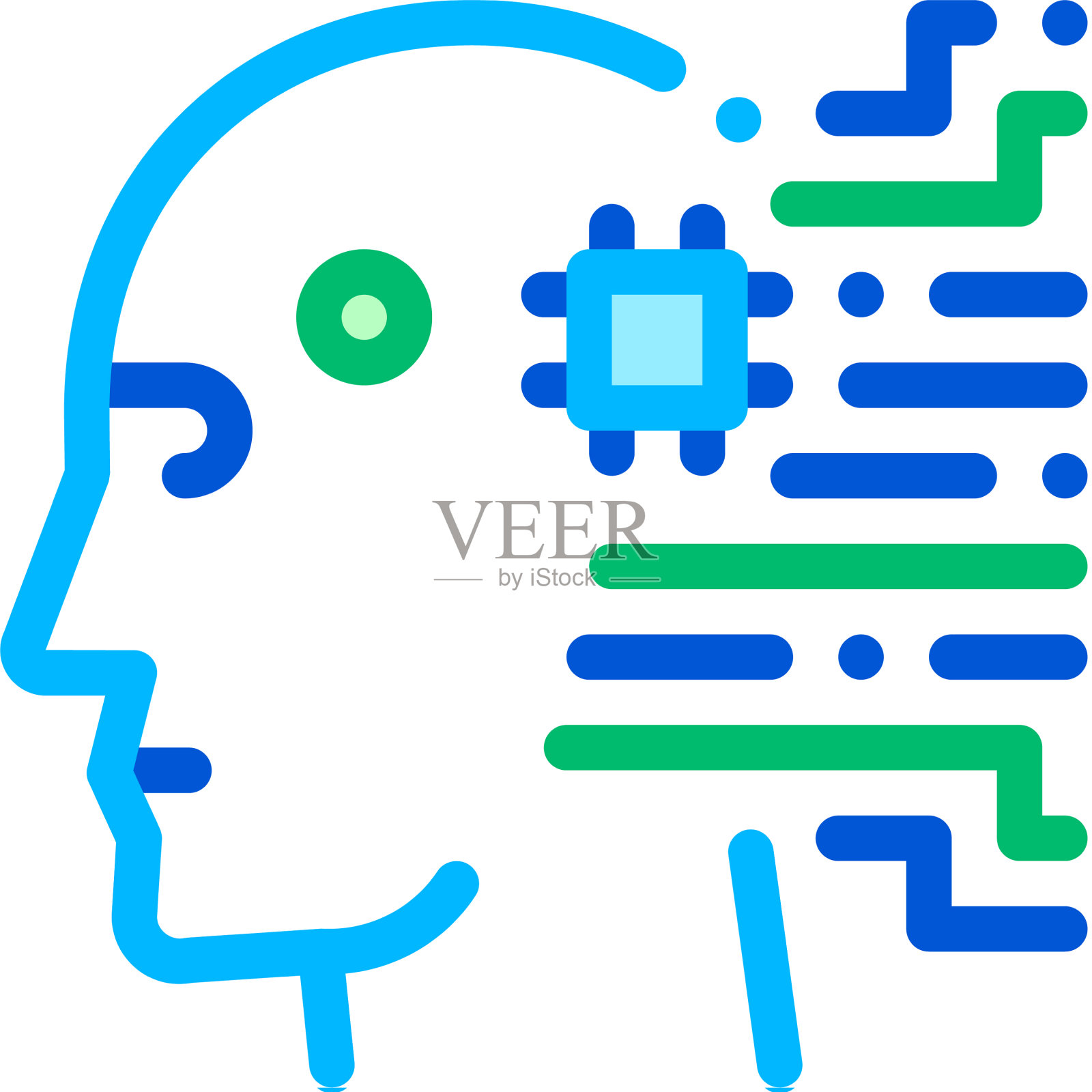 机器人人工智能标志图标插画图片素材