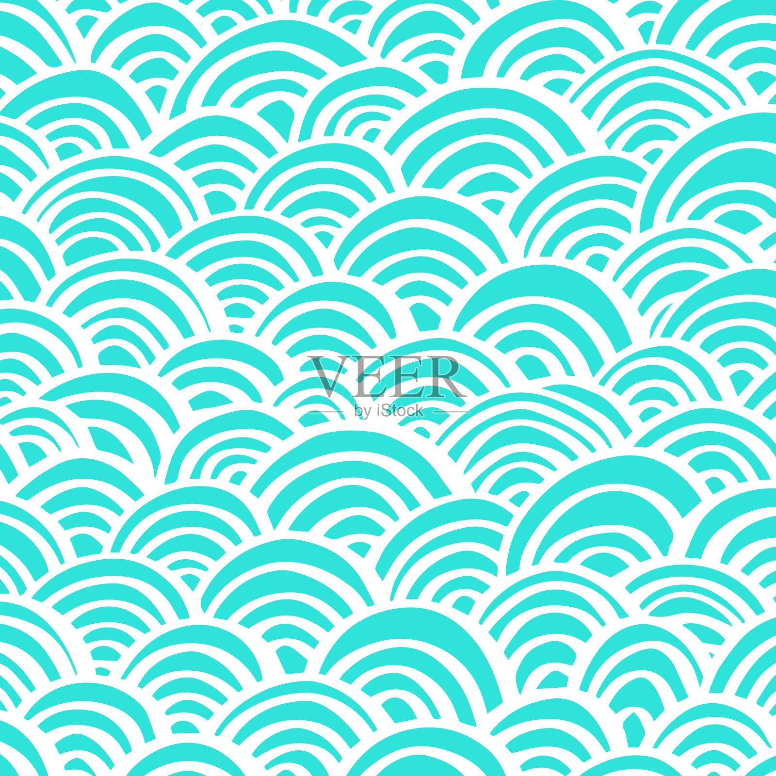 弧Handdrawn Pattern-10插画图片素材