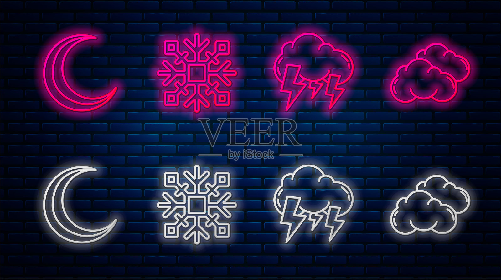 29、雪花飘飘，星月飘飘图标素材