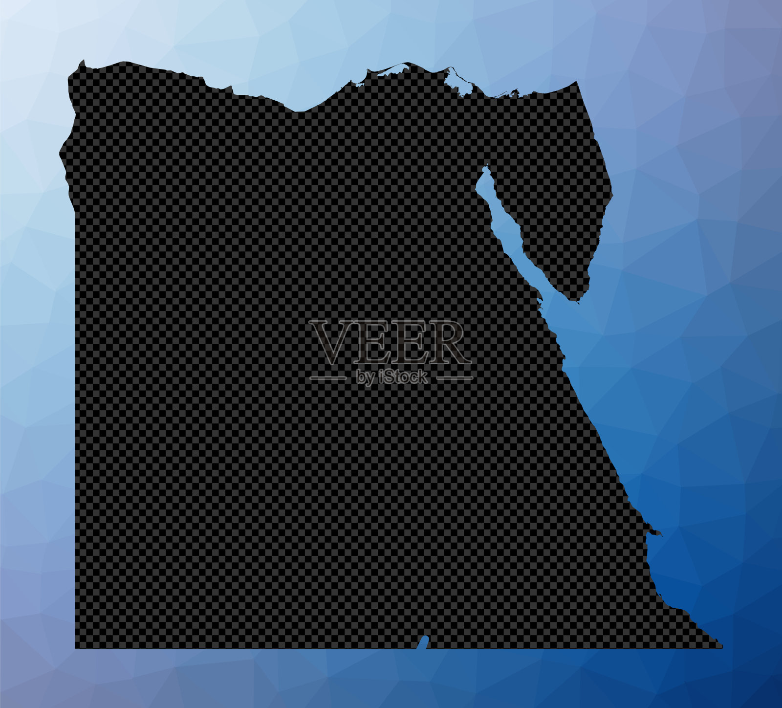 埃及几何地图。插画图片素材