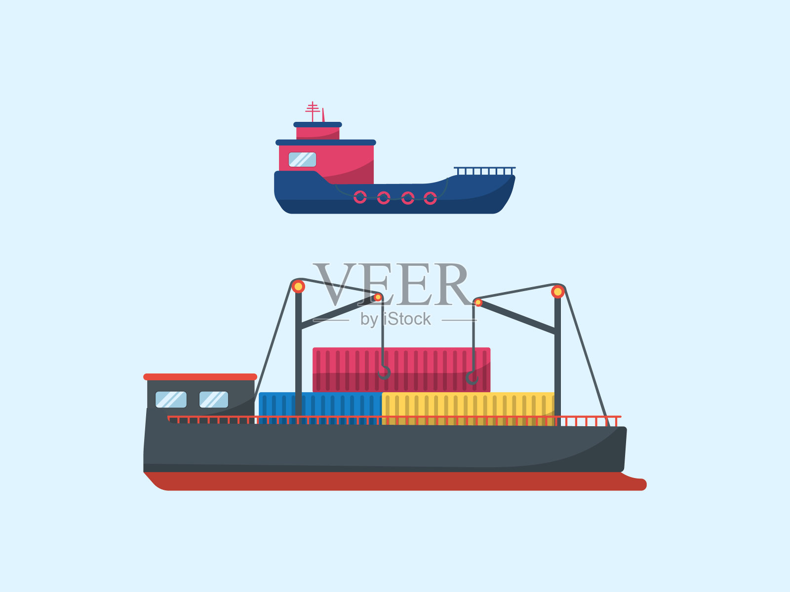 传统的海上船只。插画图片素材